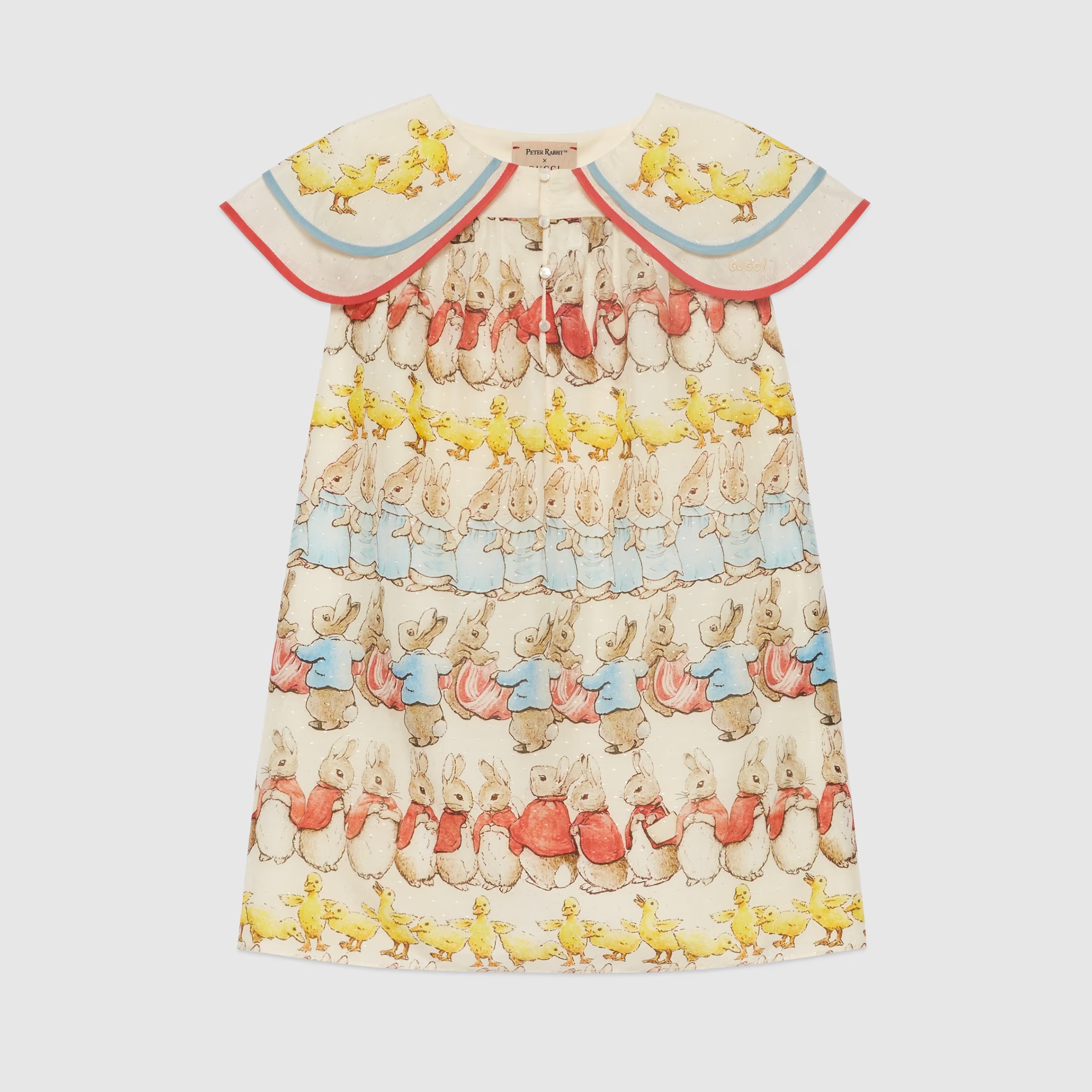 NIGO Gucci Kid's Summer Peter Rabbit Printed Button Sleeveless Short Cotton Dresses #nigo31267