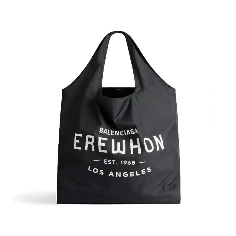 NIGO Balenciaga Men's Black Letter Logo Nylon Tote Bag Shopper Tote Handbags Bags #nigo98919