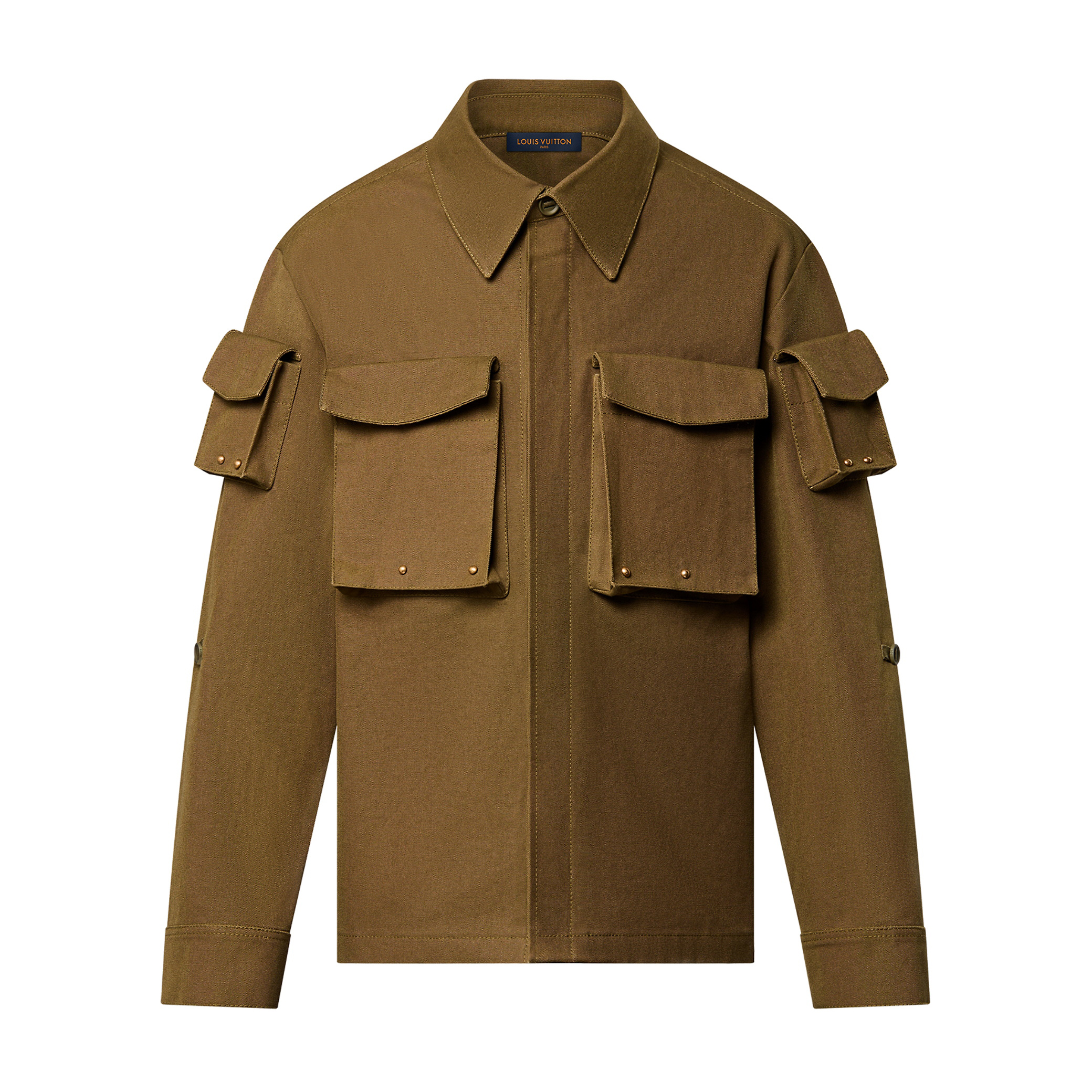 NIGO Louis Vuitton Men's Fall And Winter Brown Monogrammed Studded Cotton Single Breasted Long Sleeved Jacket #nigo98924