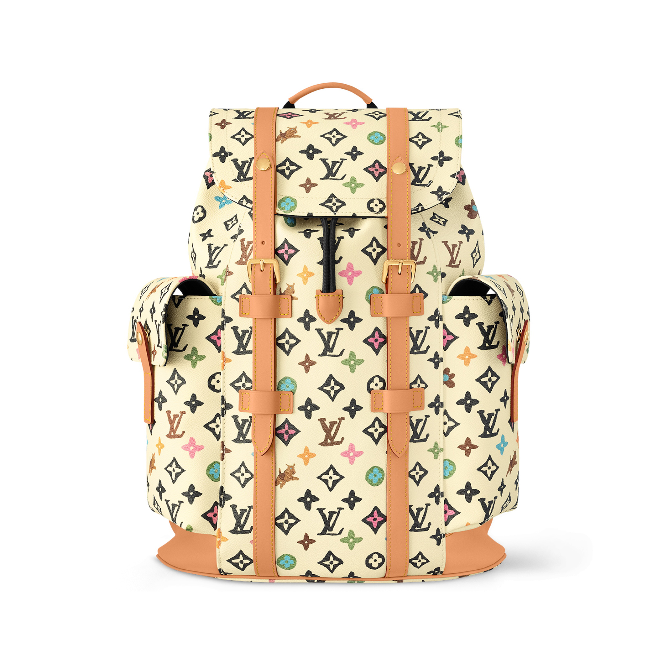 NIGO Louis Vuitton Men's and Women's Logo Printed Leather Shoulder Bag Backpacks Rucksacks Bags #nigo98944