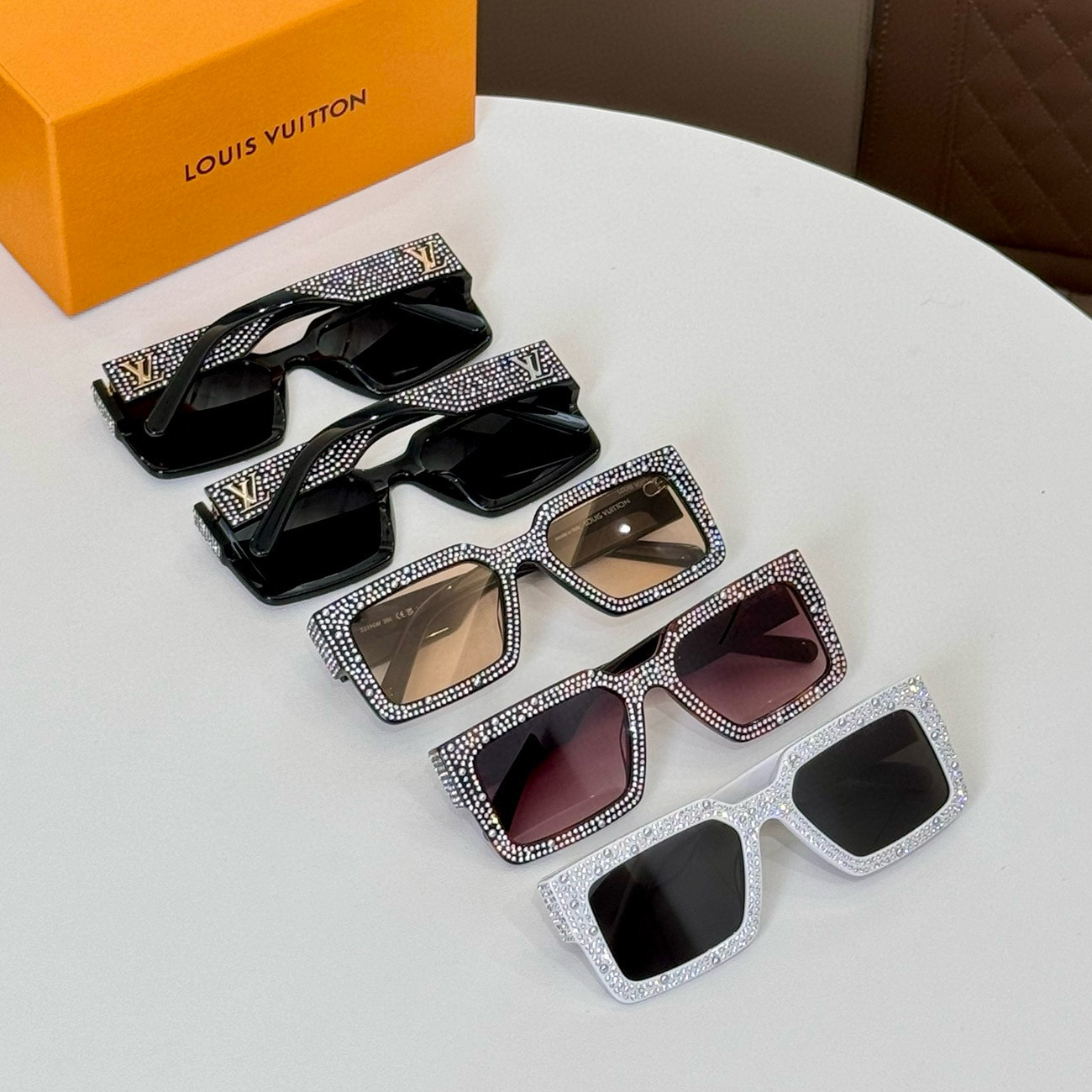 NIGO Louis Vuitton Men's Full Diamond Logo Letter Decoration Metal Acetate Irregular Shape Sunglasses Eyeglasses Glasses #nigo98952
