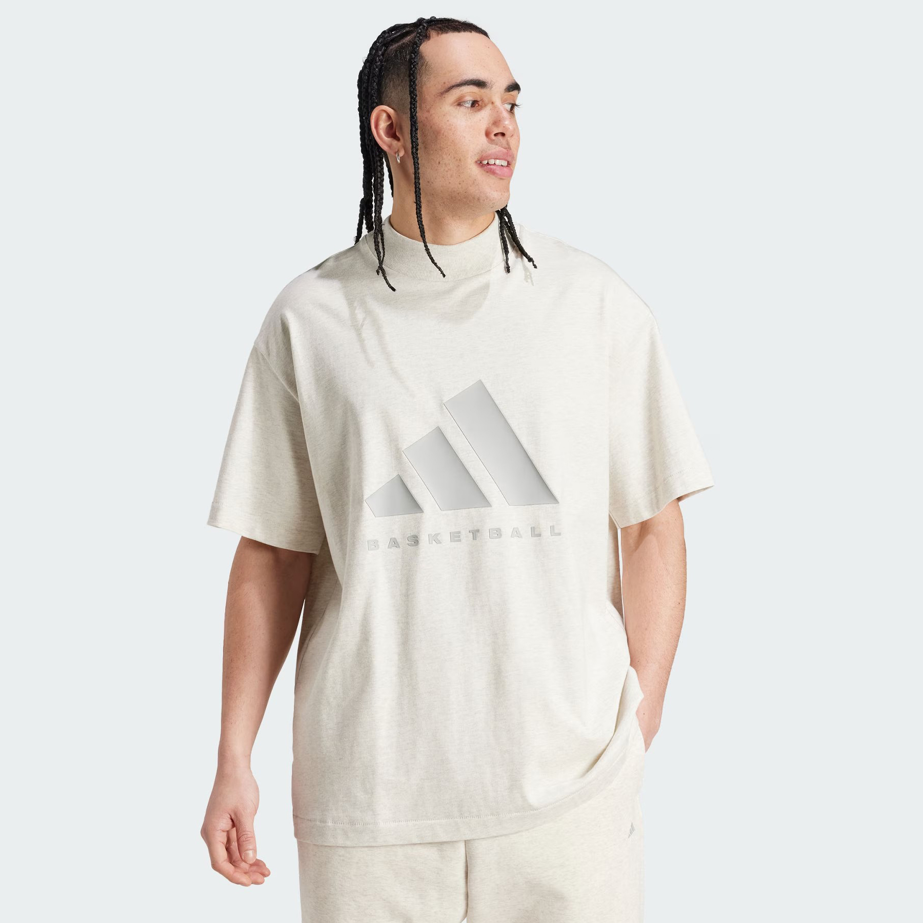 NIGO Adidas Basketball 2024 Chapter 02 Series oversize Men's Summer Solid Color Loose Short Sleeve Two Piece T-Shirt #nigo98949