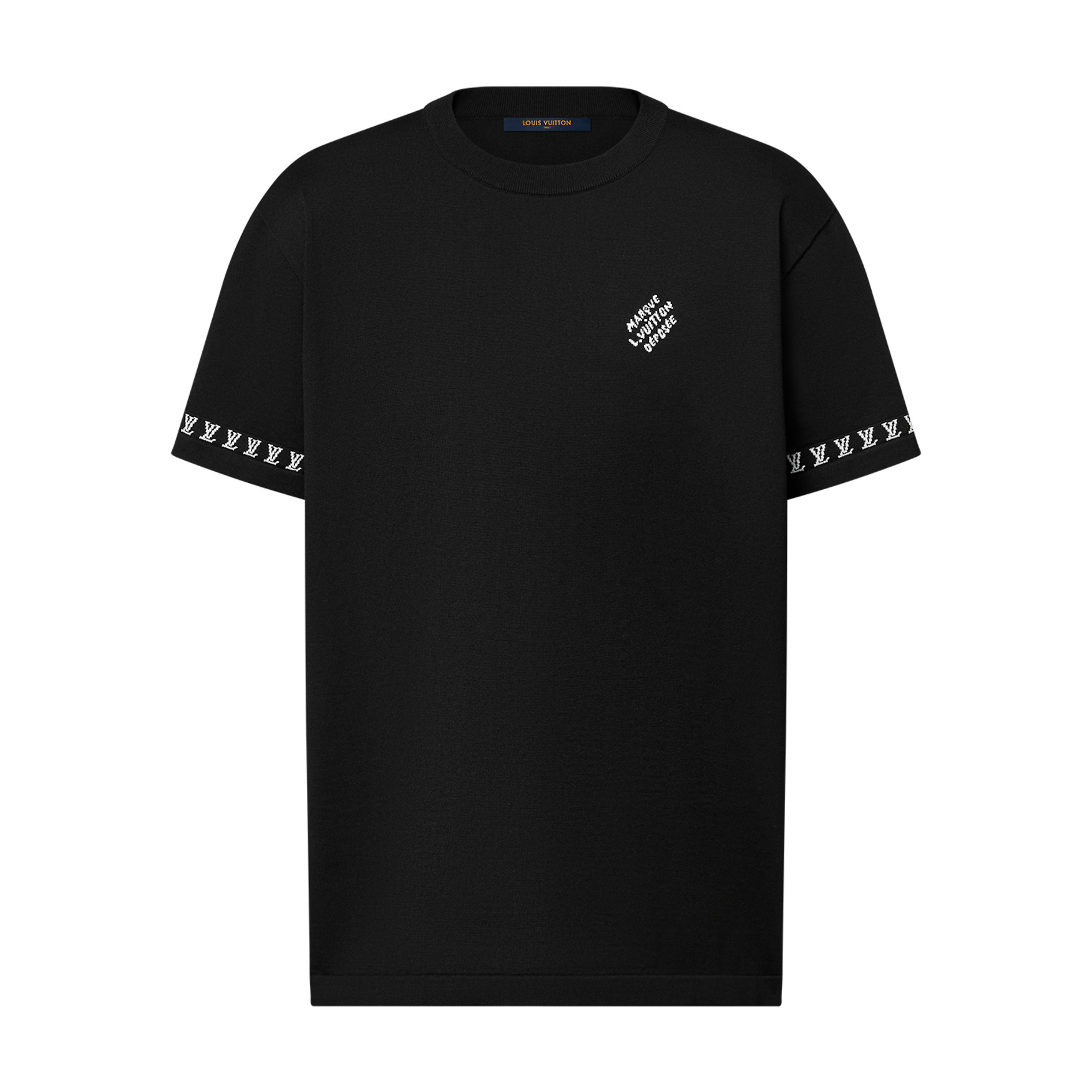 NIGO Louis Vuitton Men's Summer Black Cotton Jersey Fabric Round Neck Short Sleeve T-shirt #nigo98962
