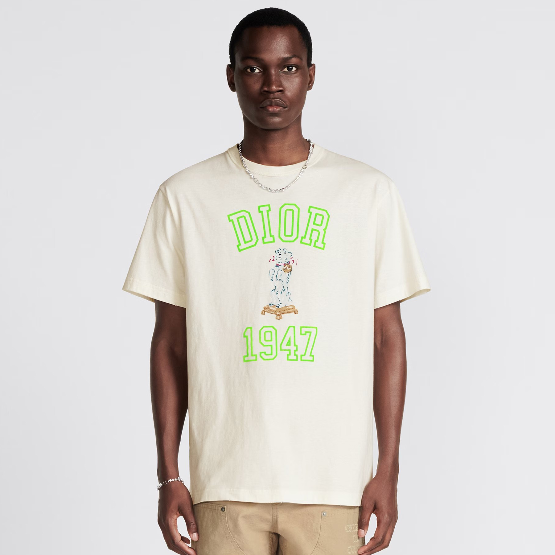 NIGO Dior Men's Summer Logo Letter Printed Loose Fit Round Neck Cotton Short Sleeve T-Shirt #nigo98947