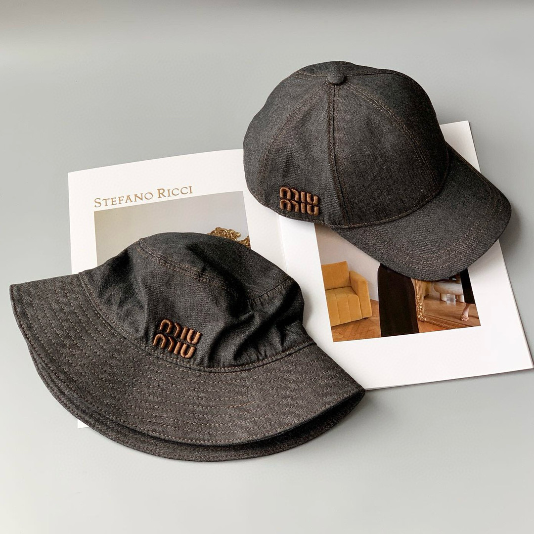 NIGO MiuMiu Men's and Women's Logo Embroidered Black Cowboy Fisherman's Cap Baseball Hat #nigo98957