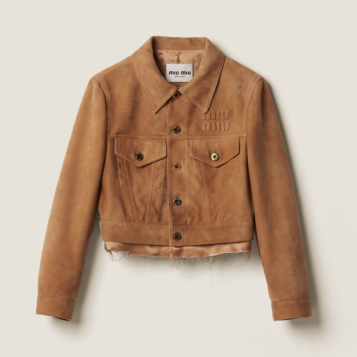 NIGO MiuMiu Women's Autumn and Winter Brown Letter Printed Lapel Single Breasted Short Long Sleeve Jacket #nigo98964