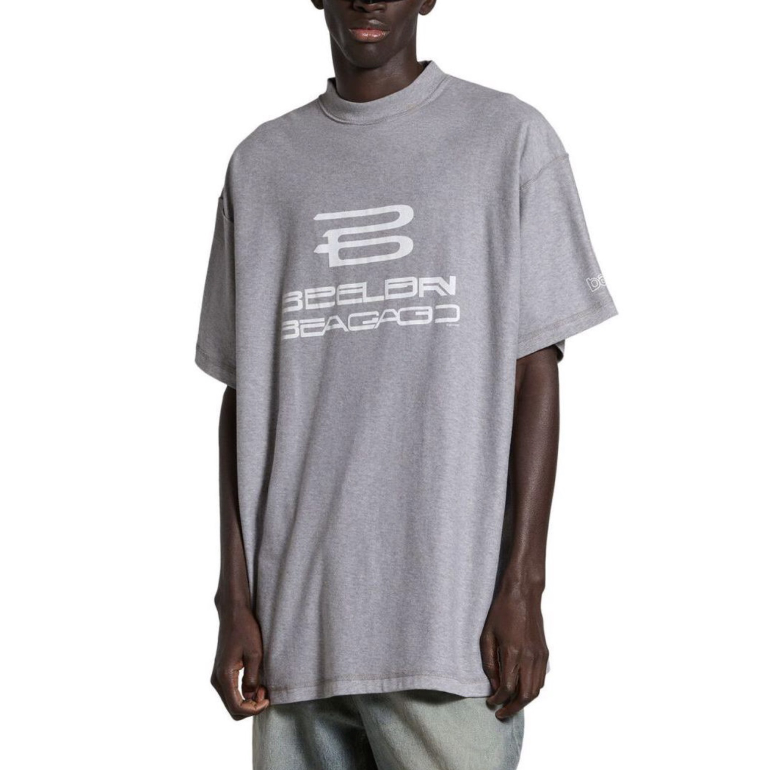 NIGO Balenciaga Men's Summer Do-Over Letter Printed Plain Knit Cotton Round Neck Short Sleeve T-Shirt #nigo98971