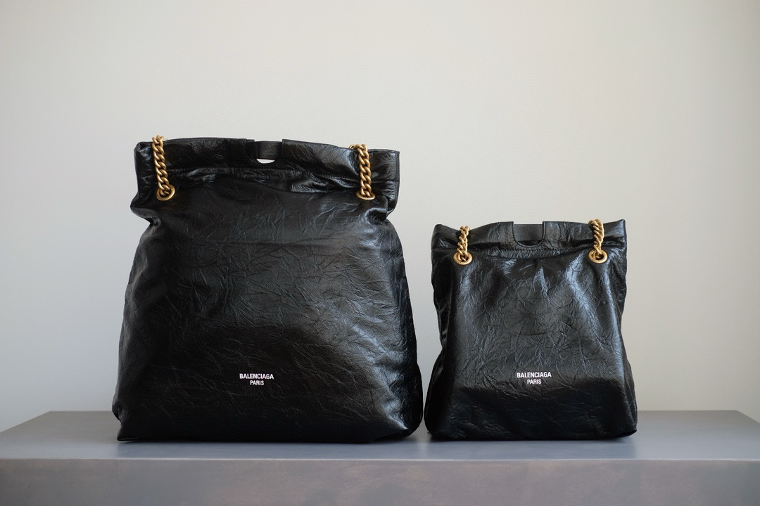 NIGO Balenciaga Men's Black Matte Cowhide Leather Tote Bag Shopper Handbag Crossbody Shoulder Bags #nigo98983