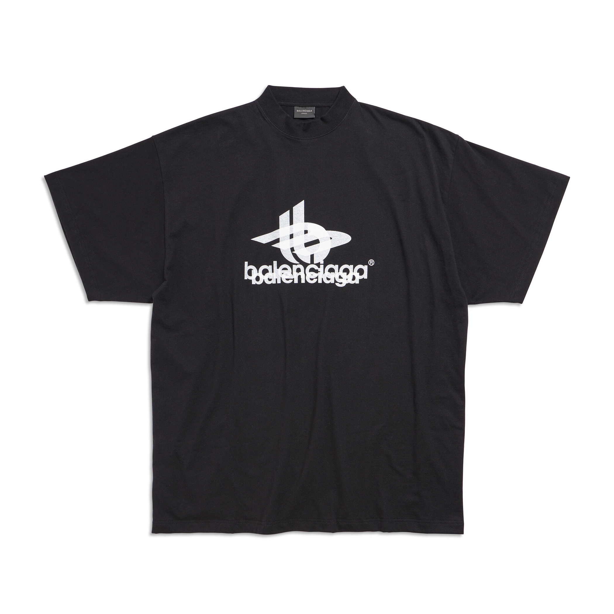 NIGO Balenciaga Men's and Women's Summer Letter Printed Cotton Round Neck Black Loose Fit Short Sleeve T-Shirt #nigo98977