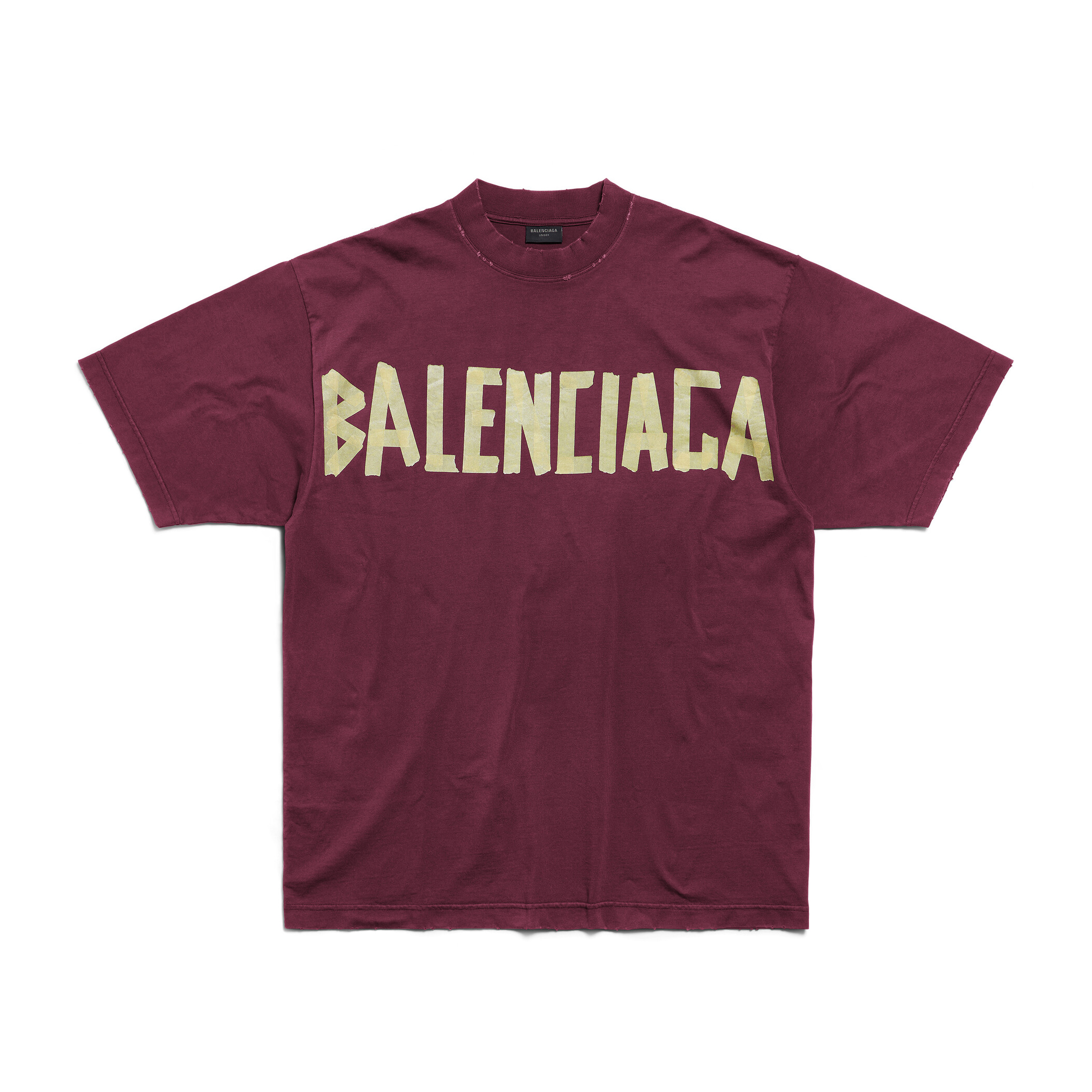 NIGO Balenciaga Men's Summer Crimson Letter Print Round Neck Regular Fit Short Sleeve T-Shirt #nigo98985