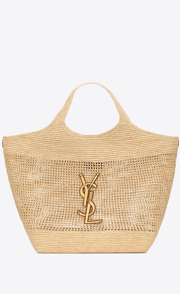 NIGO SAINT LAURENT Women's Cowhide Hand Embroidered Monogrammed Label Woven Large Handbag Bag Bags #nigo99114