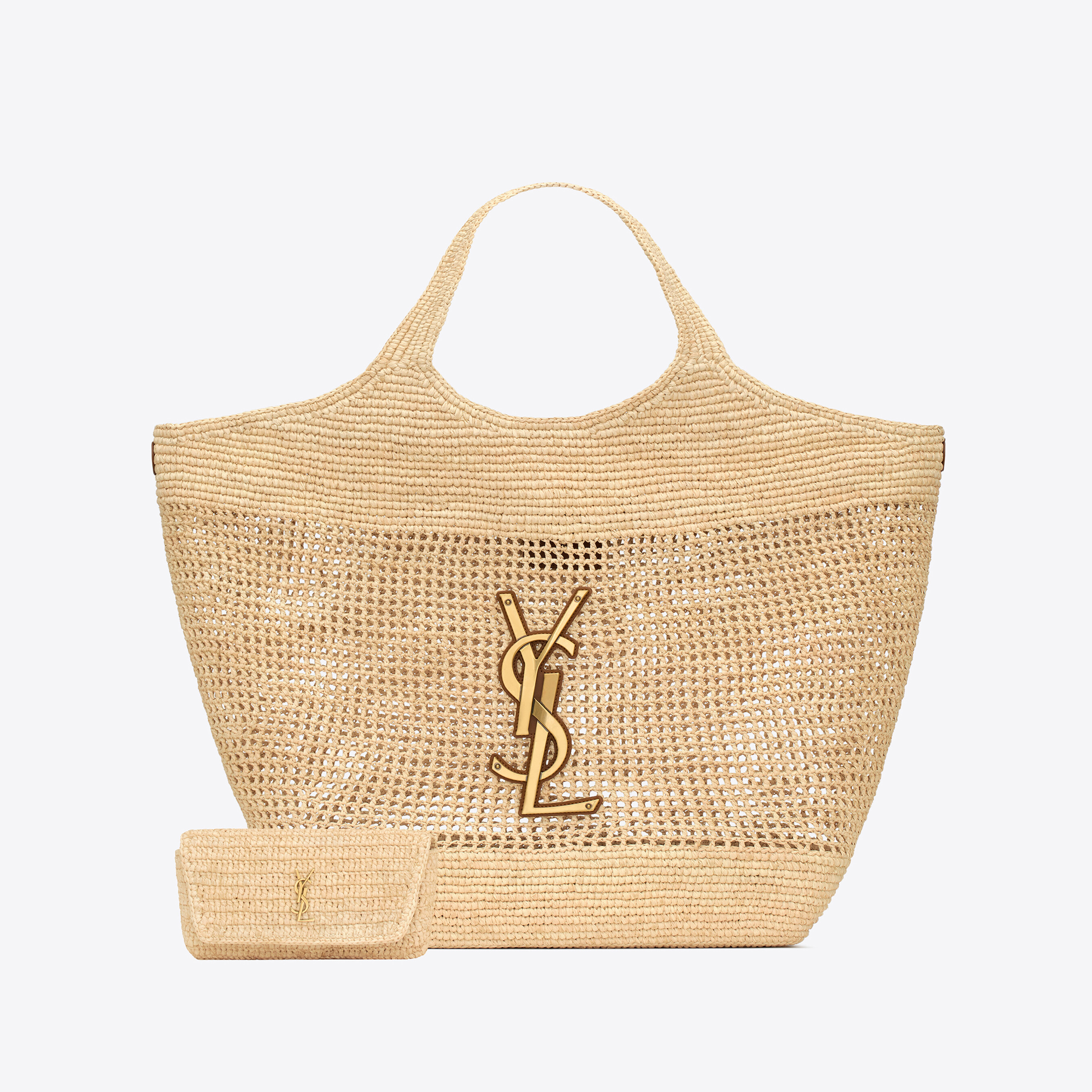 NIGO SAINT LAURENT Women's Cowhide Hand Embroidered Monogrammed Label Woven Large Handbag Bag Bags #nigo99114