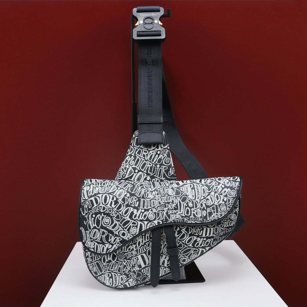 NIGO Dior Men's Leather Saddle Crossbody Chest Waist Shoulder Bag #nigo99131