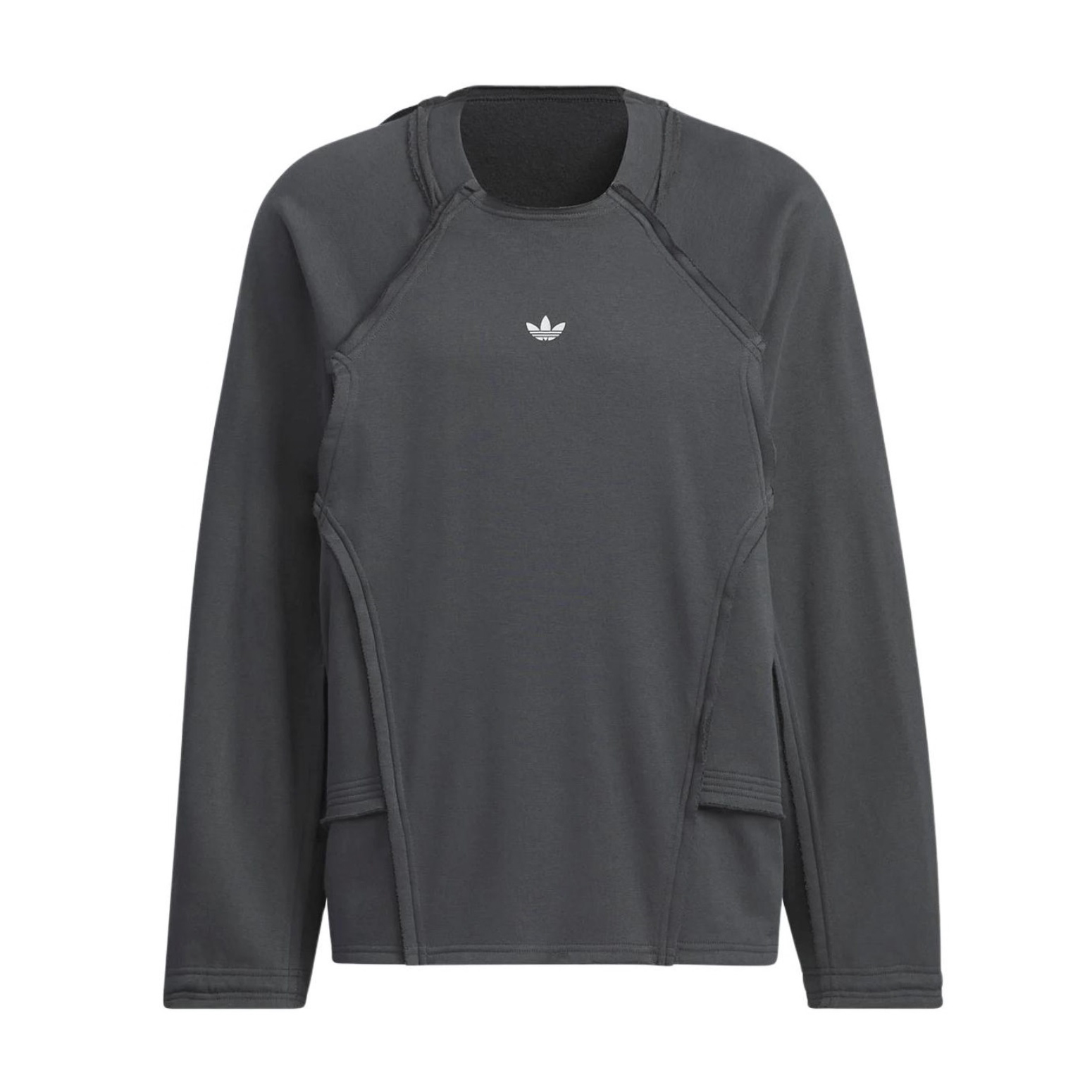 NIGO Adidas Originals X HAMCUS Men's and Women's Solid Colour Cropped Round Neck Pullover Long Sleeve Sweatshirt #nigo99124