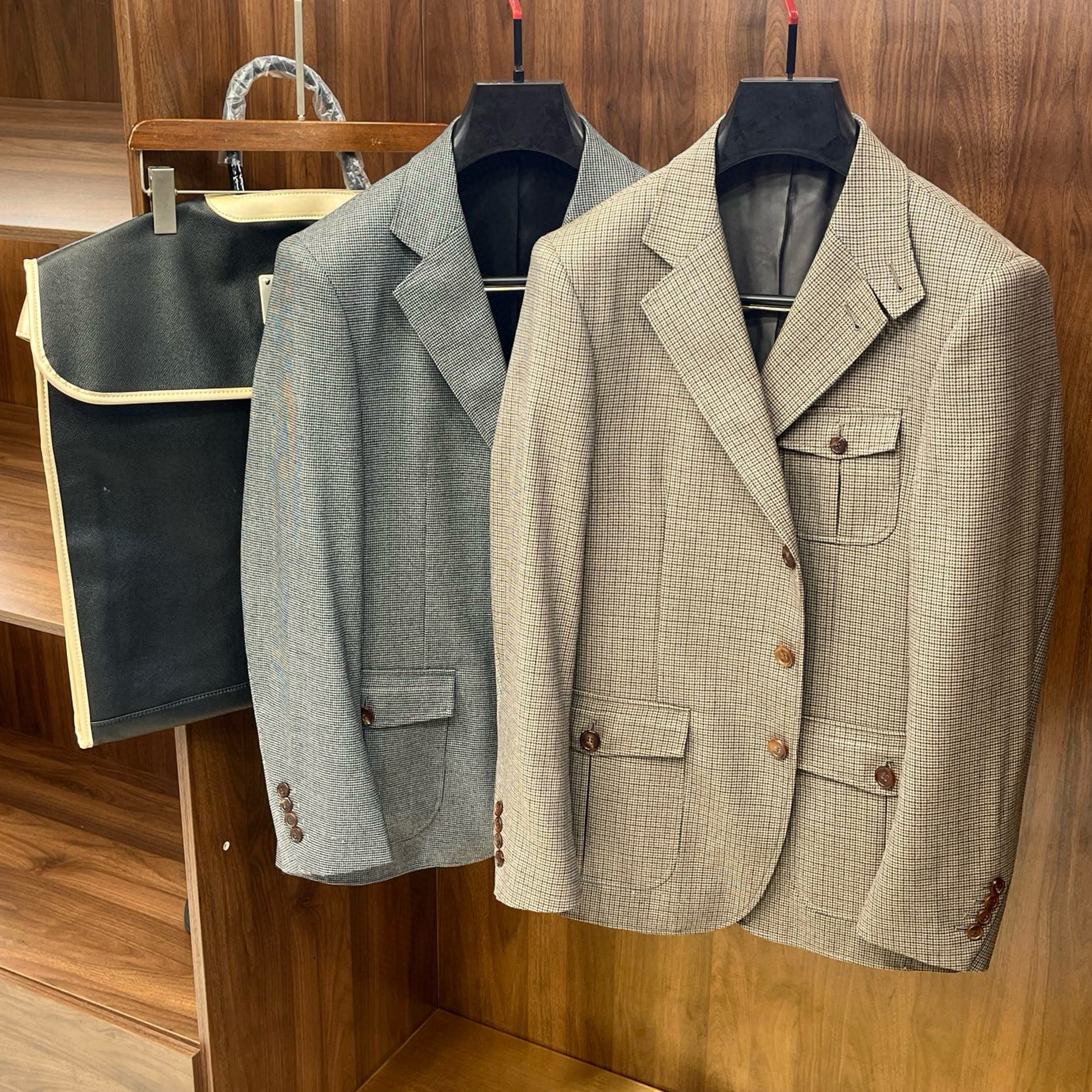 NIGO Loro Piana Men's Spring And Fall Wool Bird's-eye Jacquard Suit Jacket Fashion Temperament Lapel Single-breasted Jacket Ngvp #nigo8228