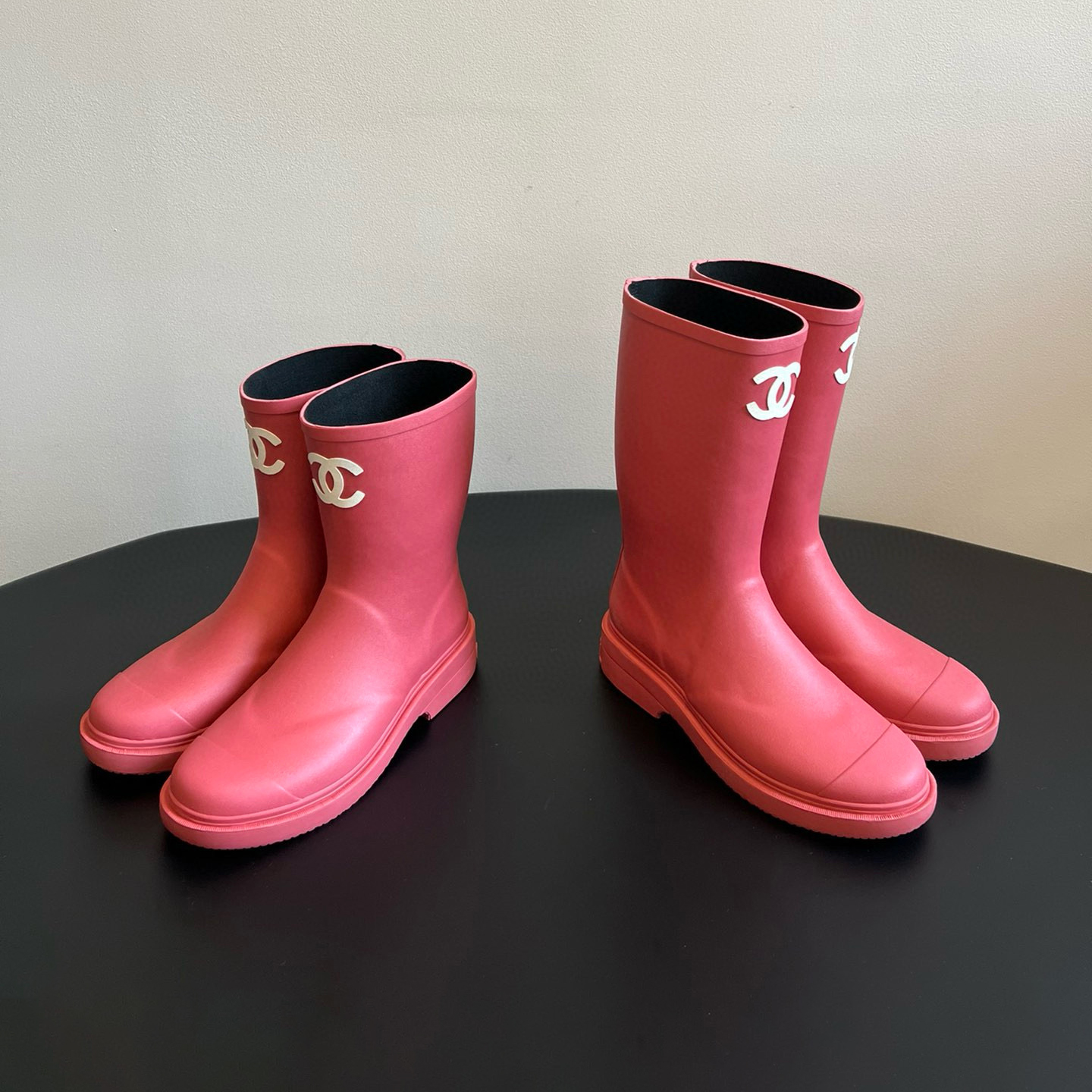 NIGO Chanel Women's Solid Rubber Tall Rain Boots Shoes #nigo99138