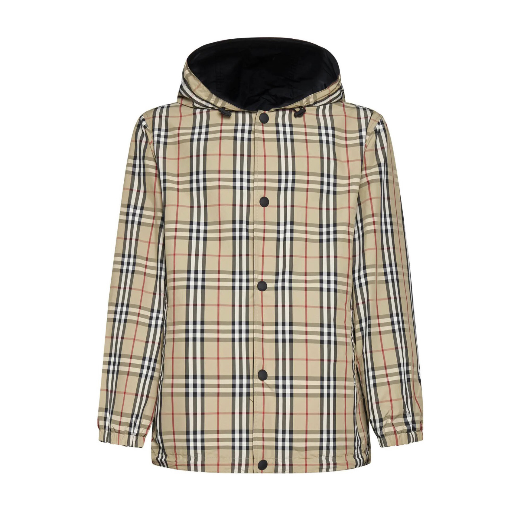 NIGO Burberry Men's Autumn and Winter Check Printed Hooded Single Breasted Reversible Jacket #nigo99139
