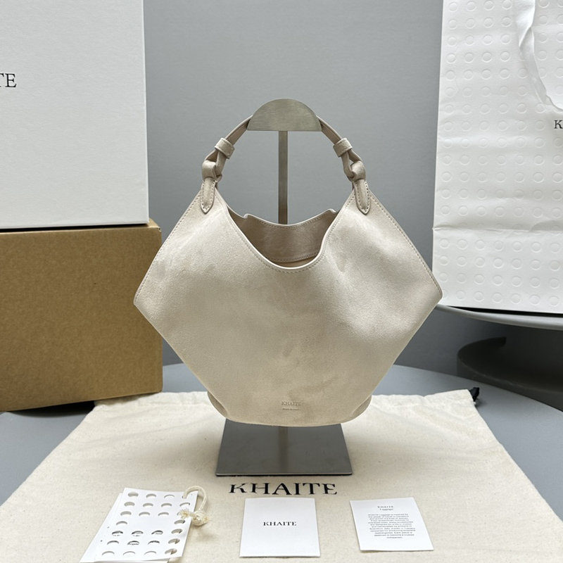 NIGO Khaite Women's Ladies Solid Color Suede Frosted Dumpling Bucket Shoulder Handbag Bag Bags #nigo99133