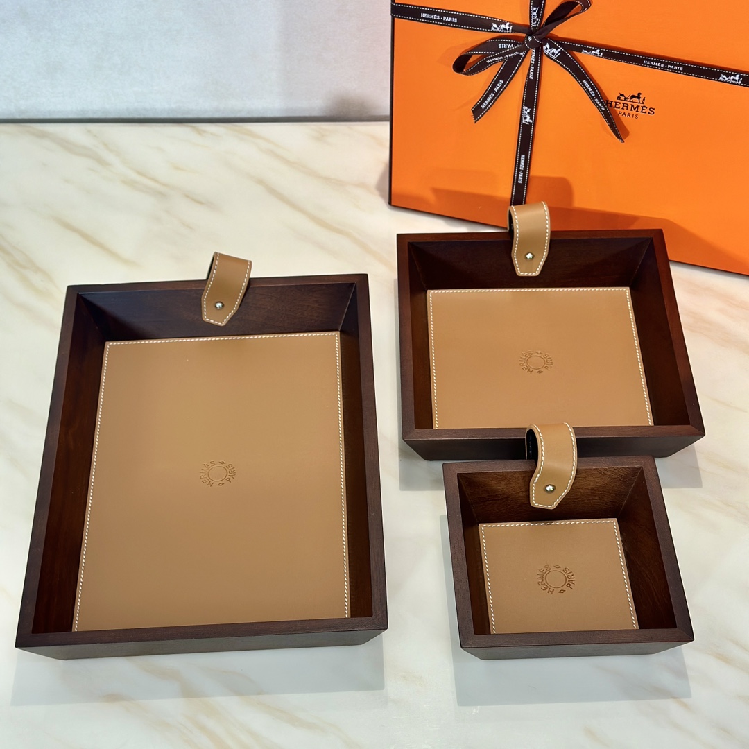 NIGO Hermes Natural Black Walnut Wood Storage Tray Home Furnishings #nigo99152