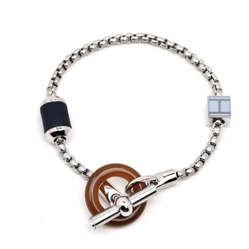 NIGO Hermes Men's Women's Fashion Cow Horn Buckle Necklace Leather Jewelry Metal Decorative Bracelet Couple Accessories Ngvp #nigo8229