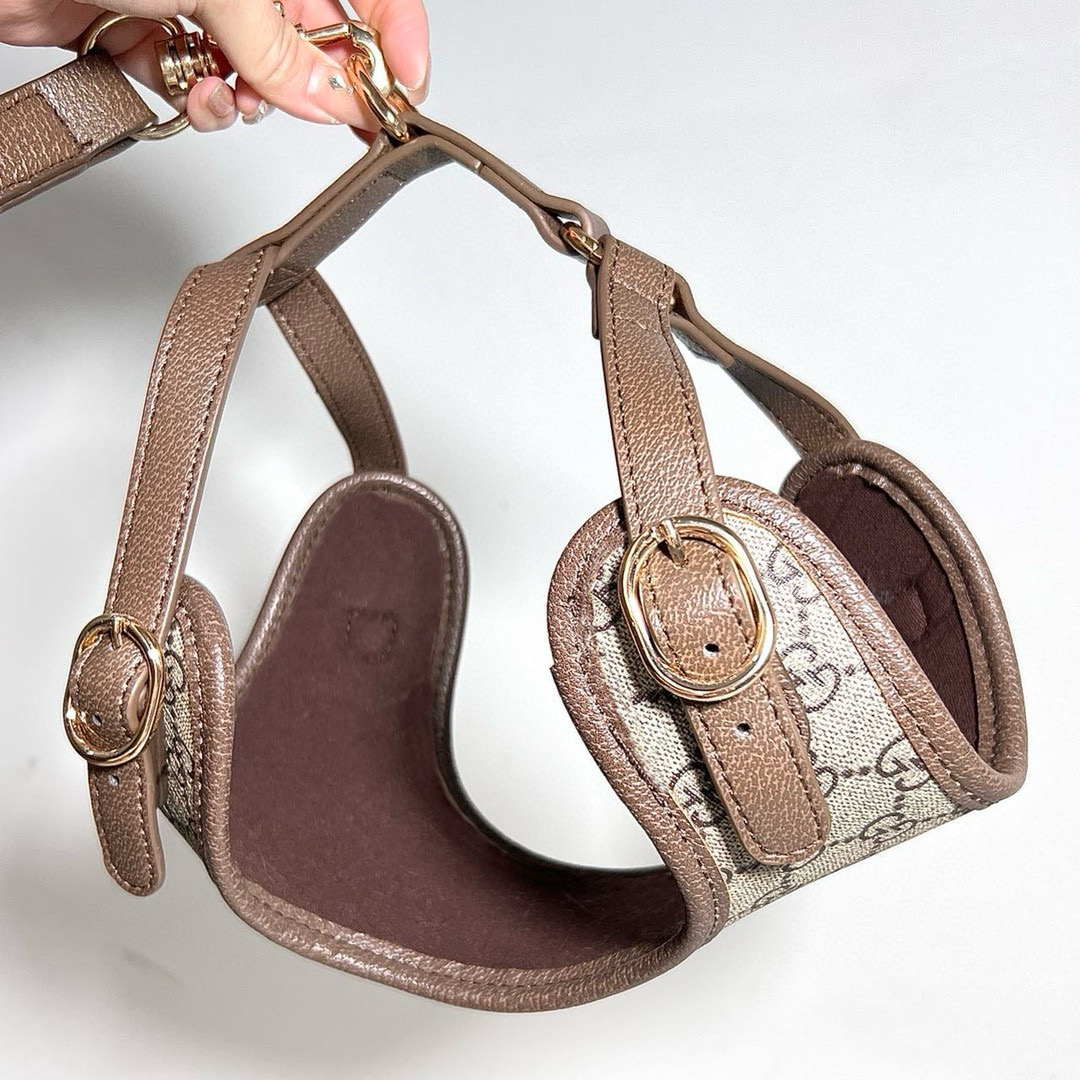 NIGO Gucci Small & Medium Pet Leather Collar Chest & Back Leash #nigo99157