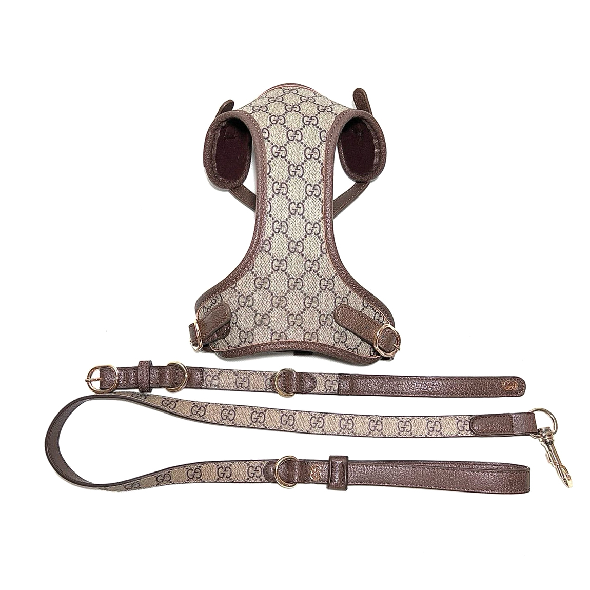 NIGO Gucci Small & Medium Pet Leather Collar Chest & Back Leash #nigo99157
