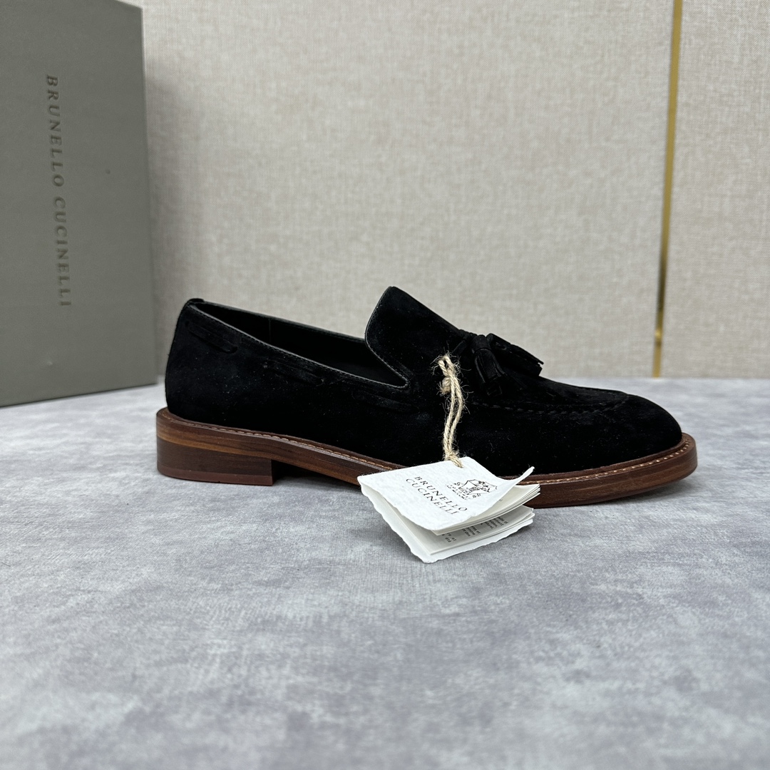 NIGO Brunello Cucinelli Men's Fashion Solid Color Casual Tassel Loafers Suede Shoes Ngvp #nigo8255