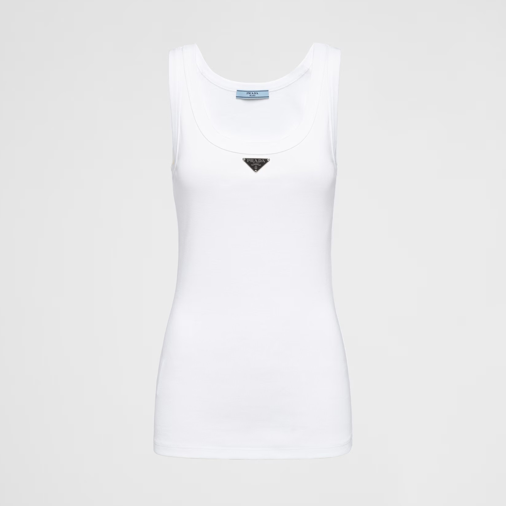 NIGO Prada Women's Summer Triangle Logo Solid Colour Round Neck Sleeveless Tank Top #nigo99177