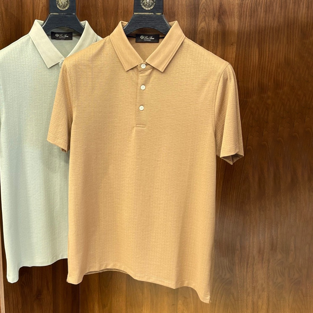 NIGO Loro Piana Men's Summer Fashionable Solid Color Fitting Short Sleeved Lapel Casual Regatta Polo Shirt #nigo99169