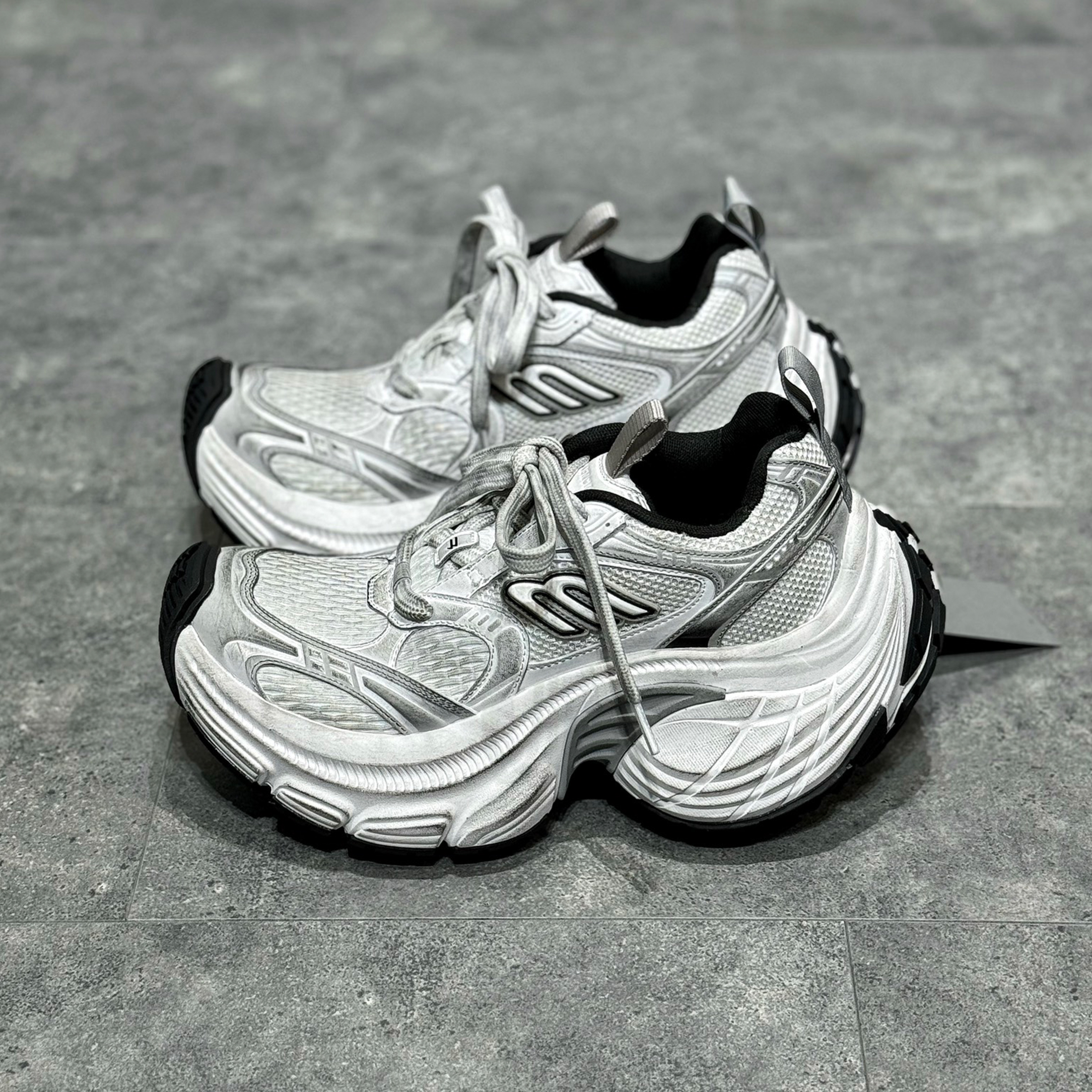 NIGO Balenciaga Men's And Women's 10xl Mesh Round Toe Lace Up Low Top Low Rubber Thick Sole Casual Sneakers Shoes #nigo98445