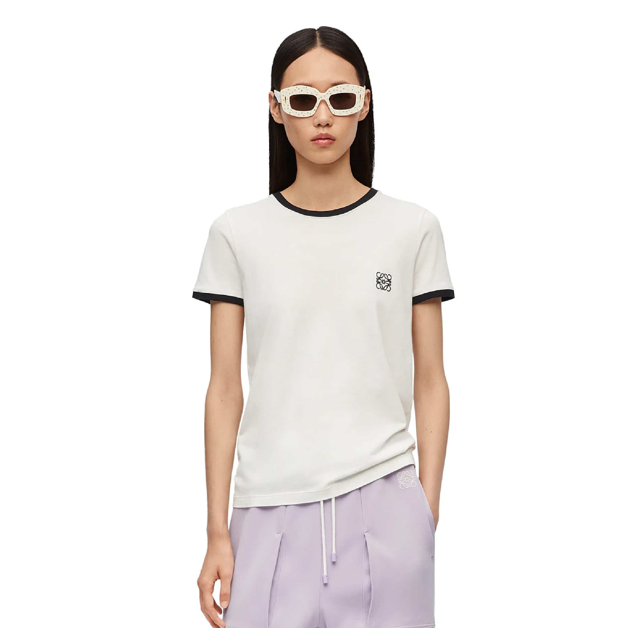 NIGO Loewe Women's  Men's  Spring/Summer Fashion Logo Embroidery Full Comfort Colorblocking Short Sleeve T-Shirt Top #nigo99185