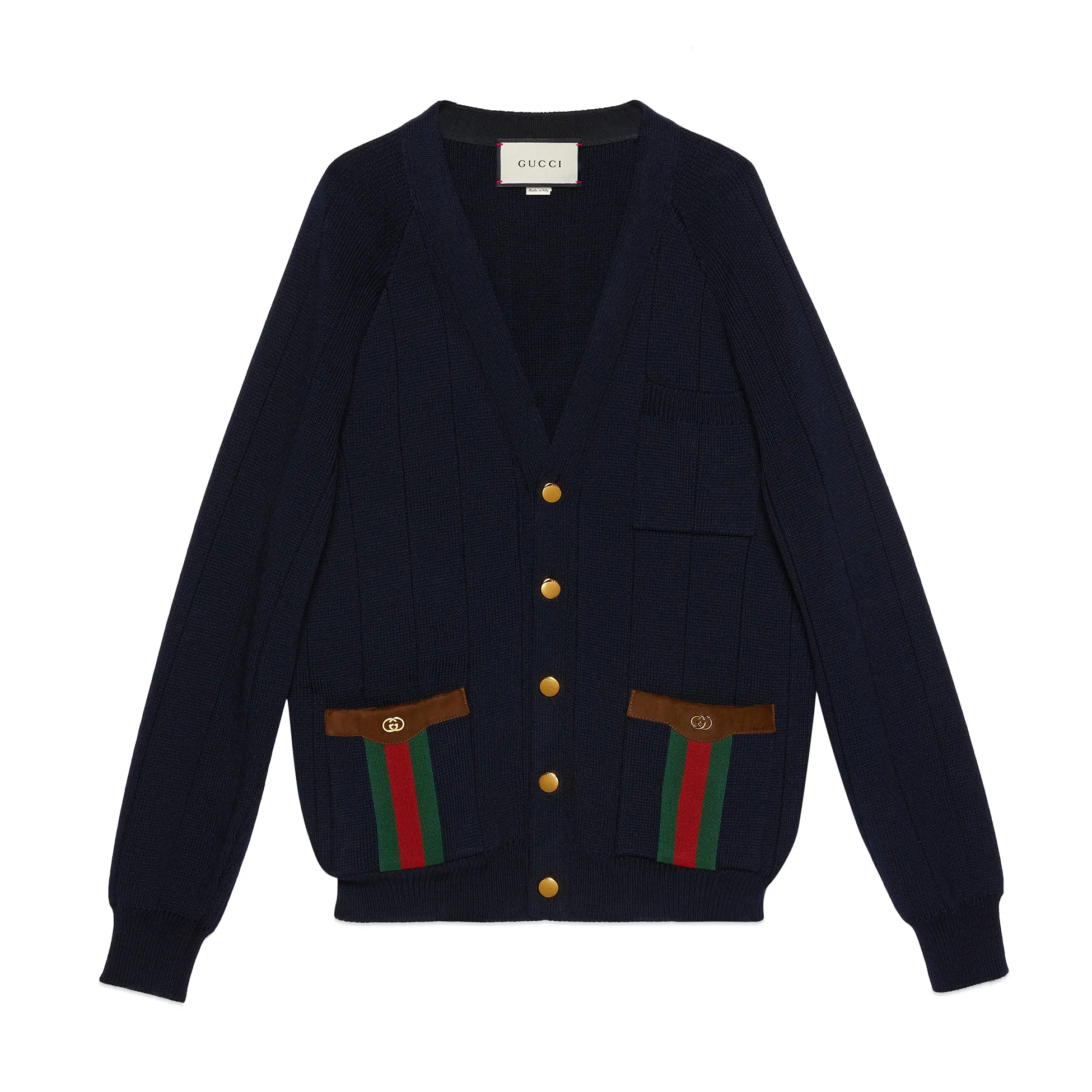 NIGO Gucci Men's Autumn and Winter Wool Blend V-Neck Loose Long Sleeve Knit Cardigan #nigo99182
