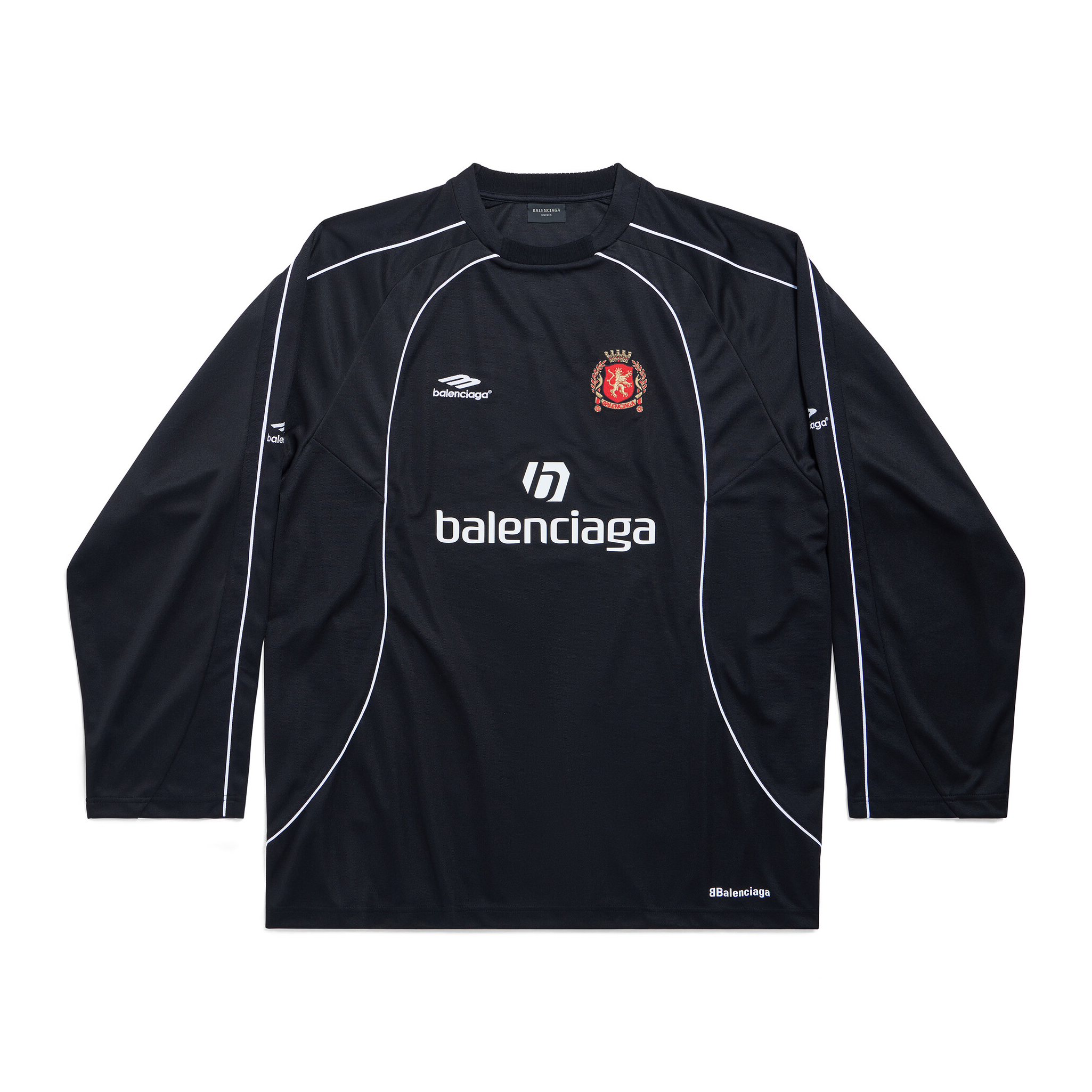 NIGO Balenciaga Men's Women's Summer Solid Color Round Neck Casual SHANGHAI SOCCER Loose Long Sleeved Cotton T-Shirt #nigo99189