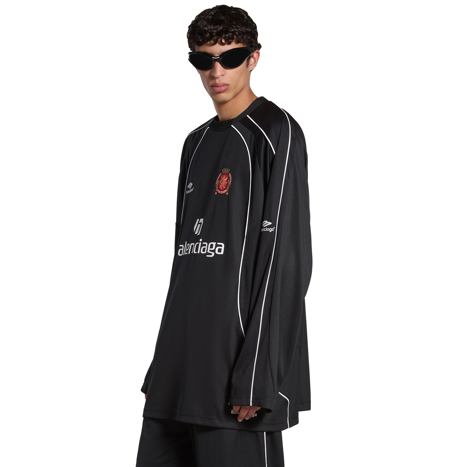 NIGO Balenciaga Men's Women's Summer Solid Color Round Neck Casual SHANGHAI SOCCER Loose Long Sleeved Cotton T-Shirt #nigo99189