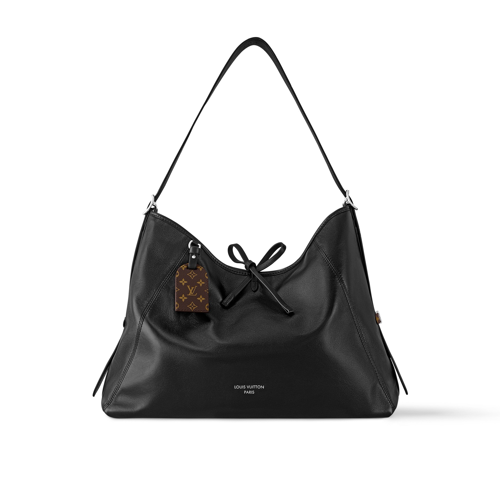 NIGO Louis Vuitton Women's Black Letter Logo Detachable Adjustable Shoulder Strap Lambskin Tote Handbag Shoulder Bag Bags #nigo99186