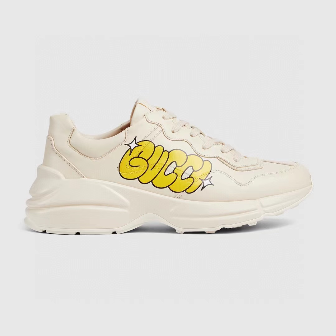 NIGO Gucci Men's And Women's Cartoon Pattern Cowhide Lace Up Low Top Sneakers Shoes #nigo98811