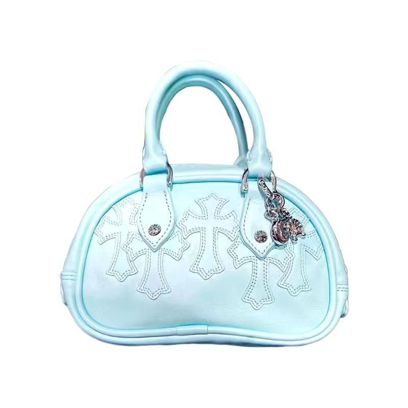 NIGO Chrome Hearts Leather Colorblocked Cowhide Patchwork Sheepskin Handbag Bag Bags #nigo99224