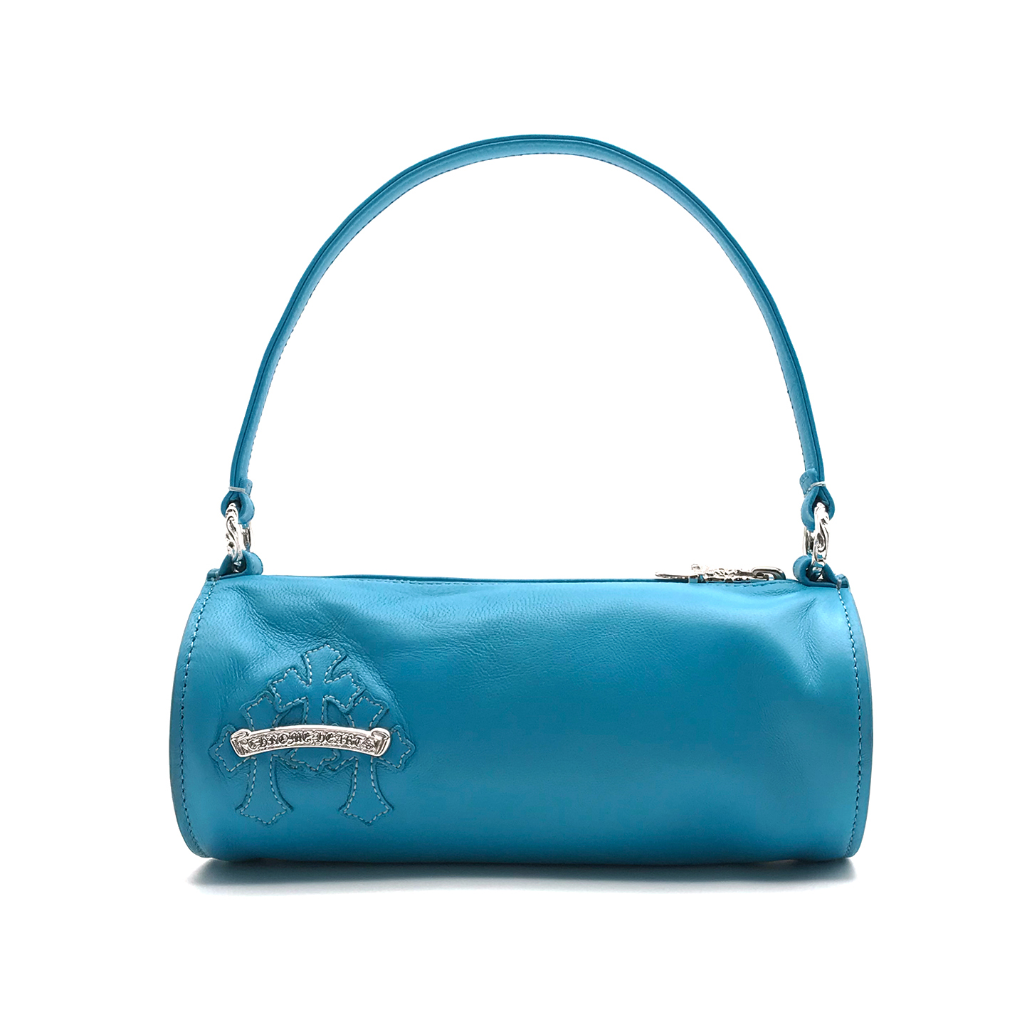 NIGO Chrome Hearts Women's Leather Label Cylinder Underarm Bag Tote Shoulder Bags #nigo99223