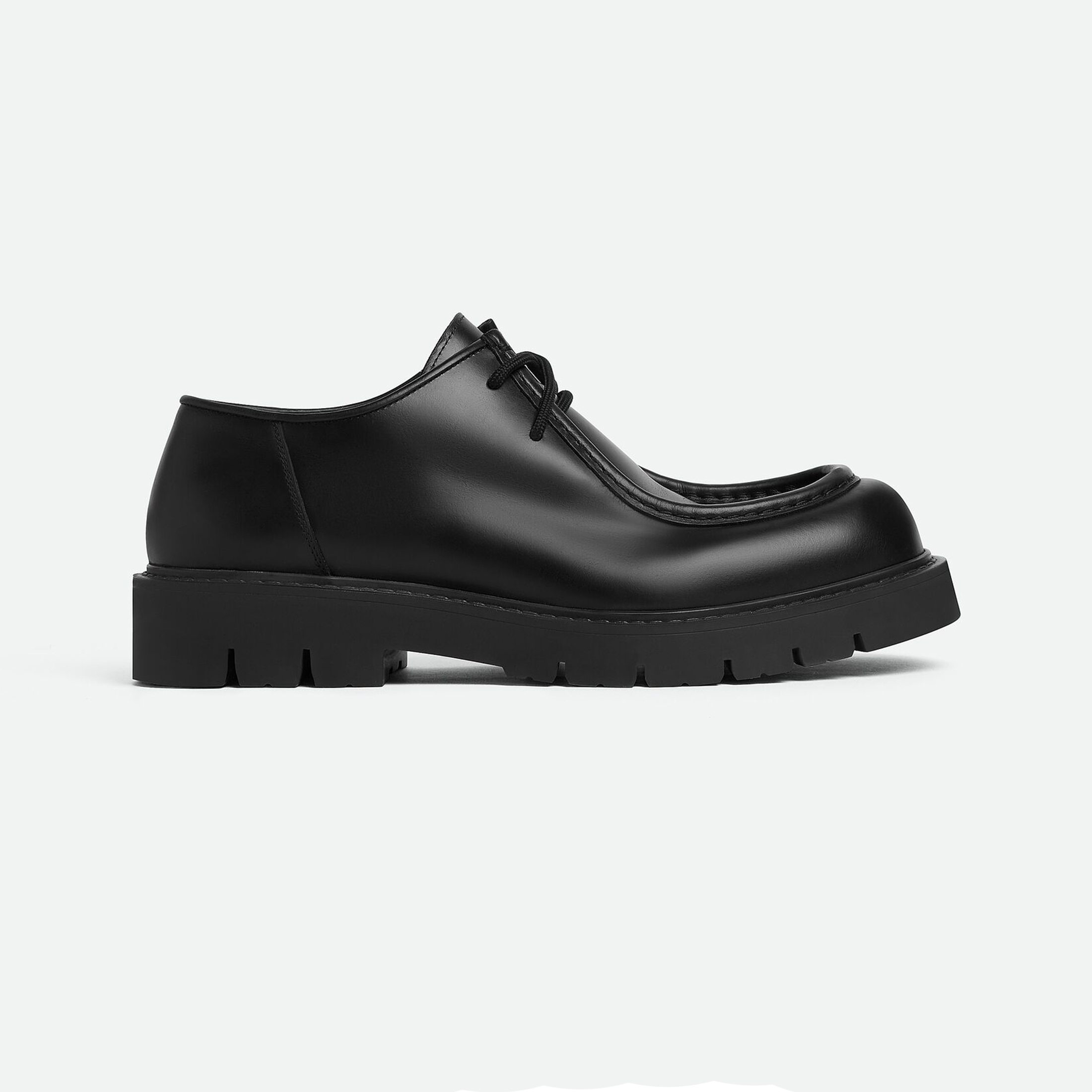 NIGO Bottega Veneta Men's Spring And Summer Black Lace-up Leather Shoes Cowhide Round Head Woven Penny Loafers Thick Bottomed Loafers Ngvp #nigo8235