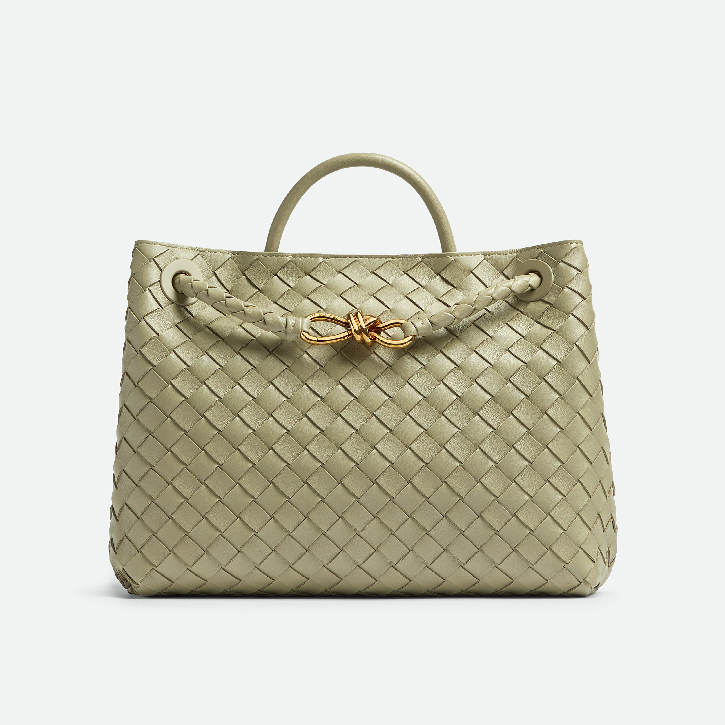 NIGO Bottega Veneta Women's Andiamo Woven Solid Color Magnetic Clasp Closure Sheepskin Tote Bag Bags #nigo99228