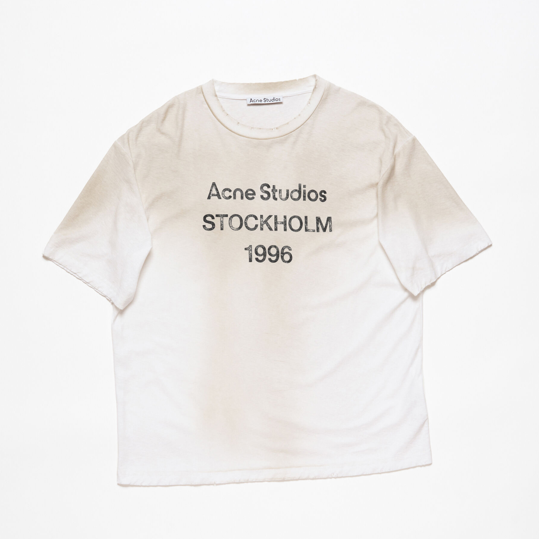 NIGO Acne Studios Men's and Women's Letter Logo Vintage Spray Paint Aged Round Neck Short Sleeve T-Shirt #nigo99243