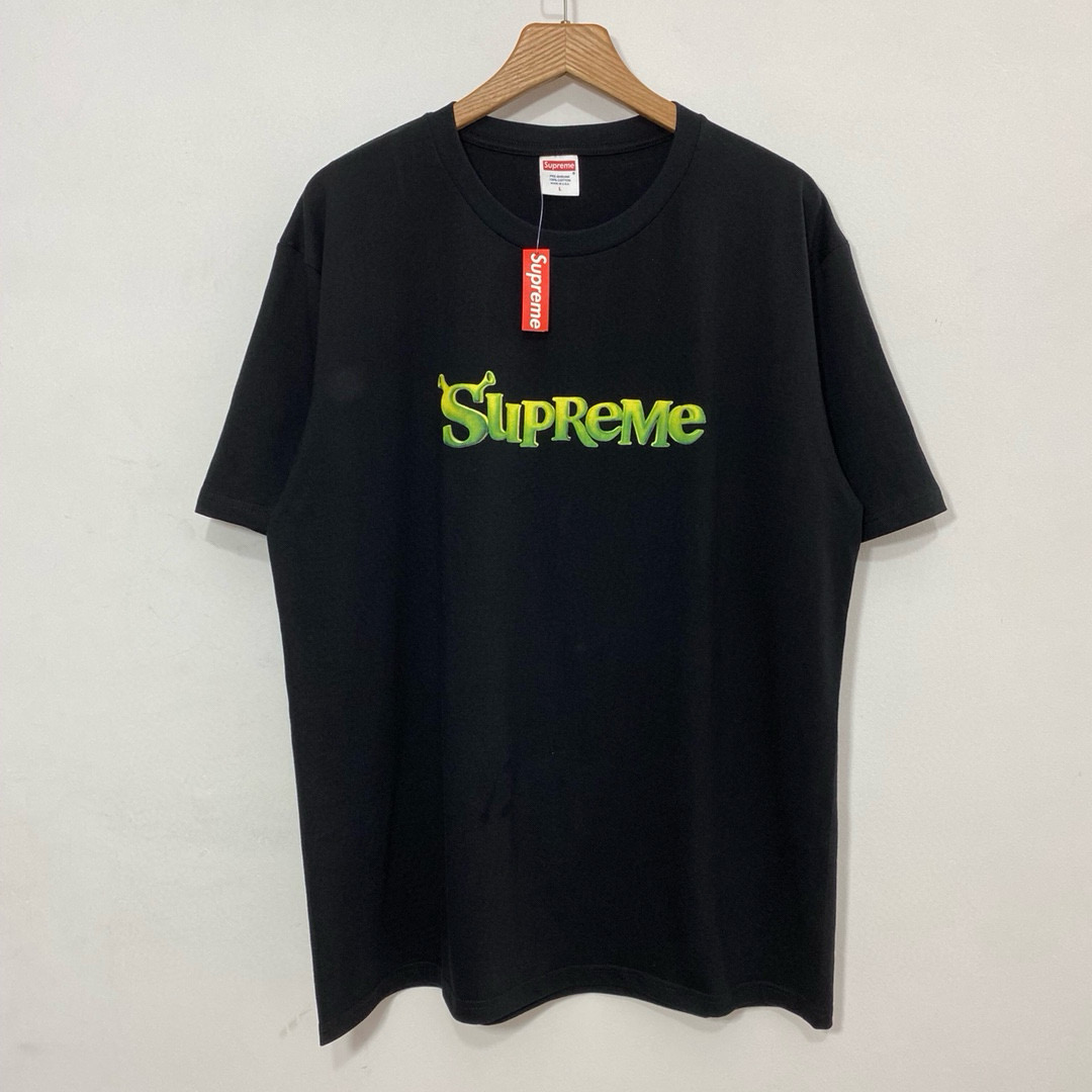 NIGO Supreme Week 1 Shrek Tee Men's and Women's Shrek Letter Logo Print Round Neck Cotton Short Sleeve T-Shirt #nigo99264