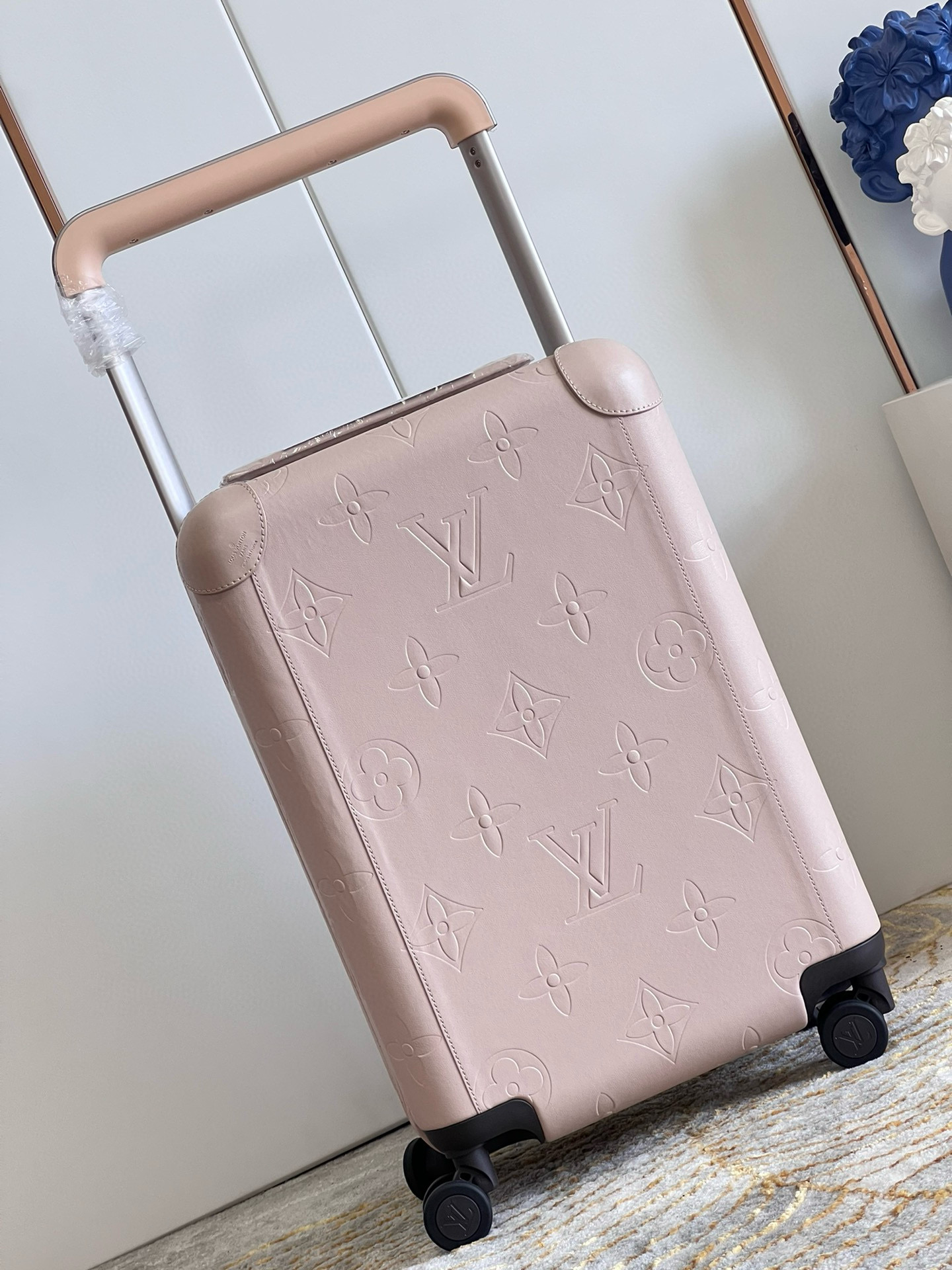 NIGO Louis Vuitton Pink Leather Dark Monogrammed Trolley Luggage Bag Bags #nigo99277
