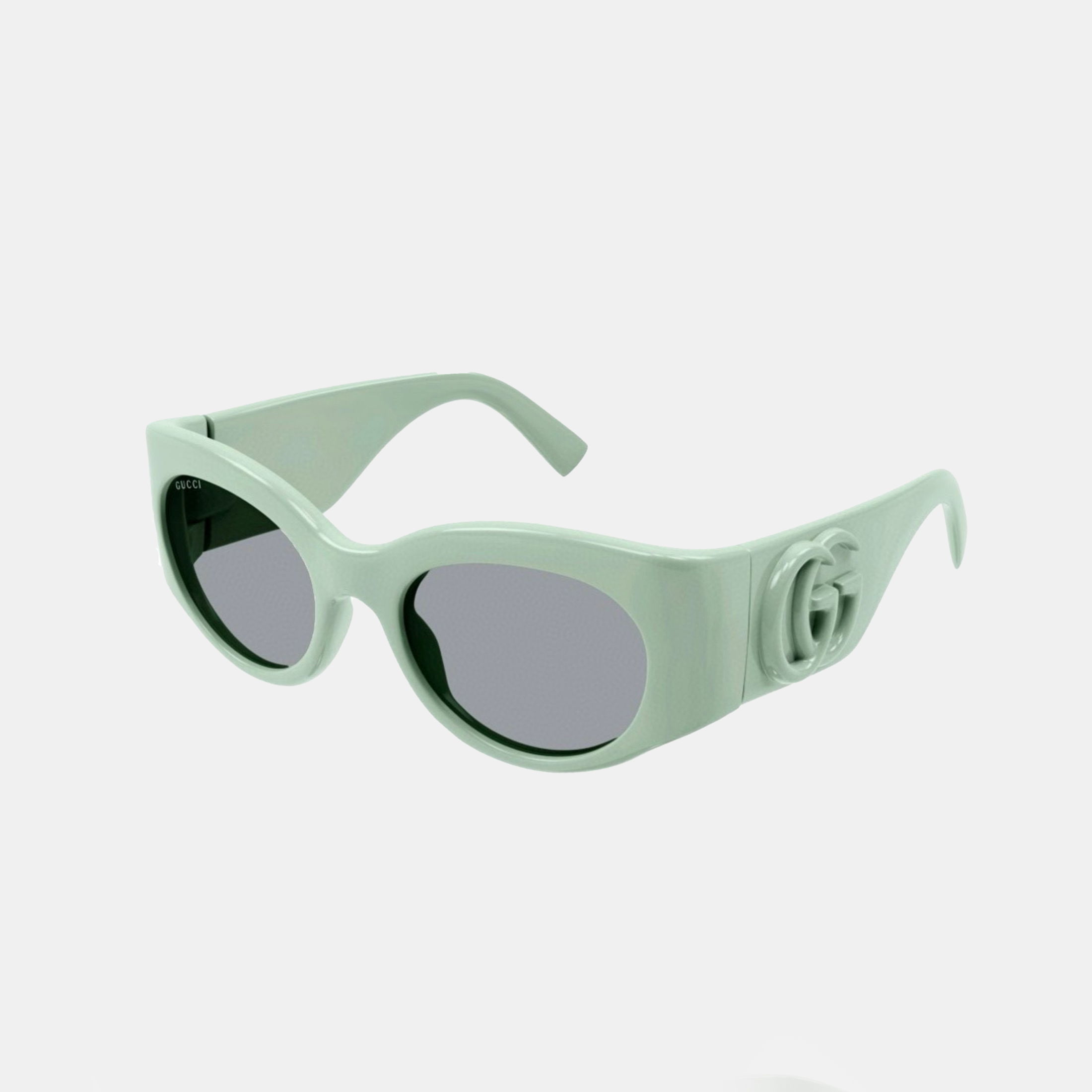 NIGO Gucci Men's And Women's All Season Tinted Sunglasses Monogram Oval Frame Multicolor High Street Accessories #nigo99288