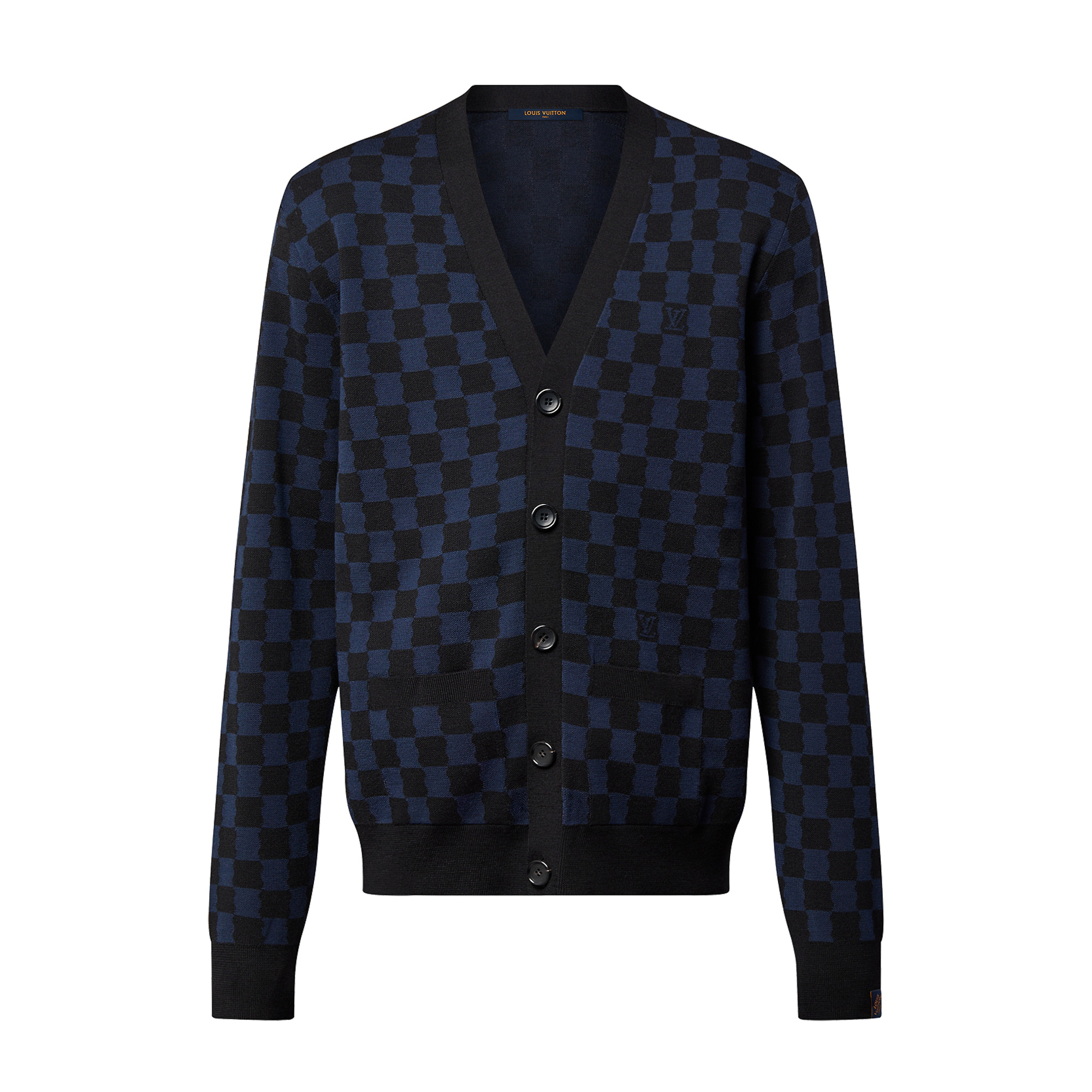 NIGO Louis Vuitton Men's Autumn And Winter V-neck Plaid Loose Wool Single Breasted Long Sleeved Jumper Jacket #nigo99332