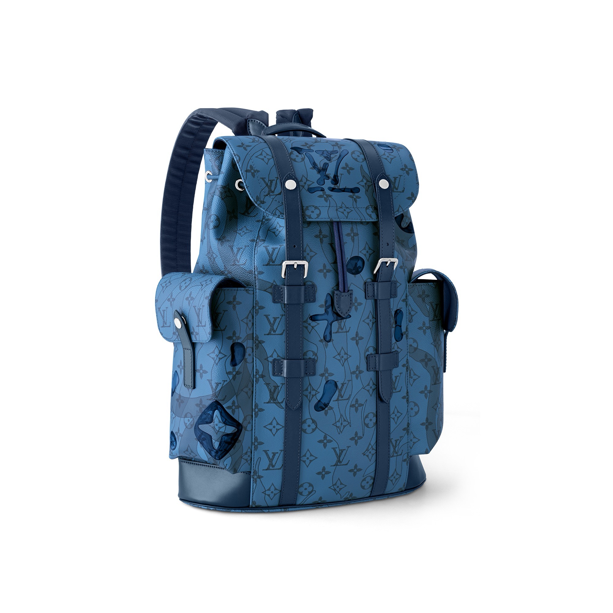 NIGO Louis Vuitton Christopher Men's Classic Old Flower Canvas with Cowhide Leather Backpack Shoulder Bag Bags #nigo99334