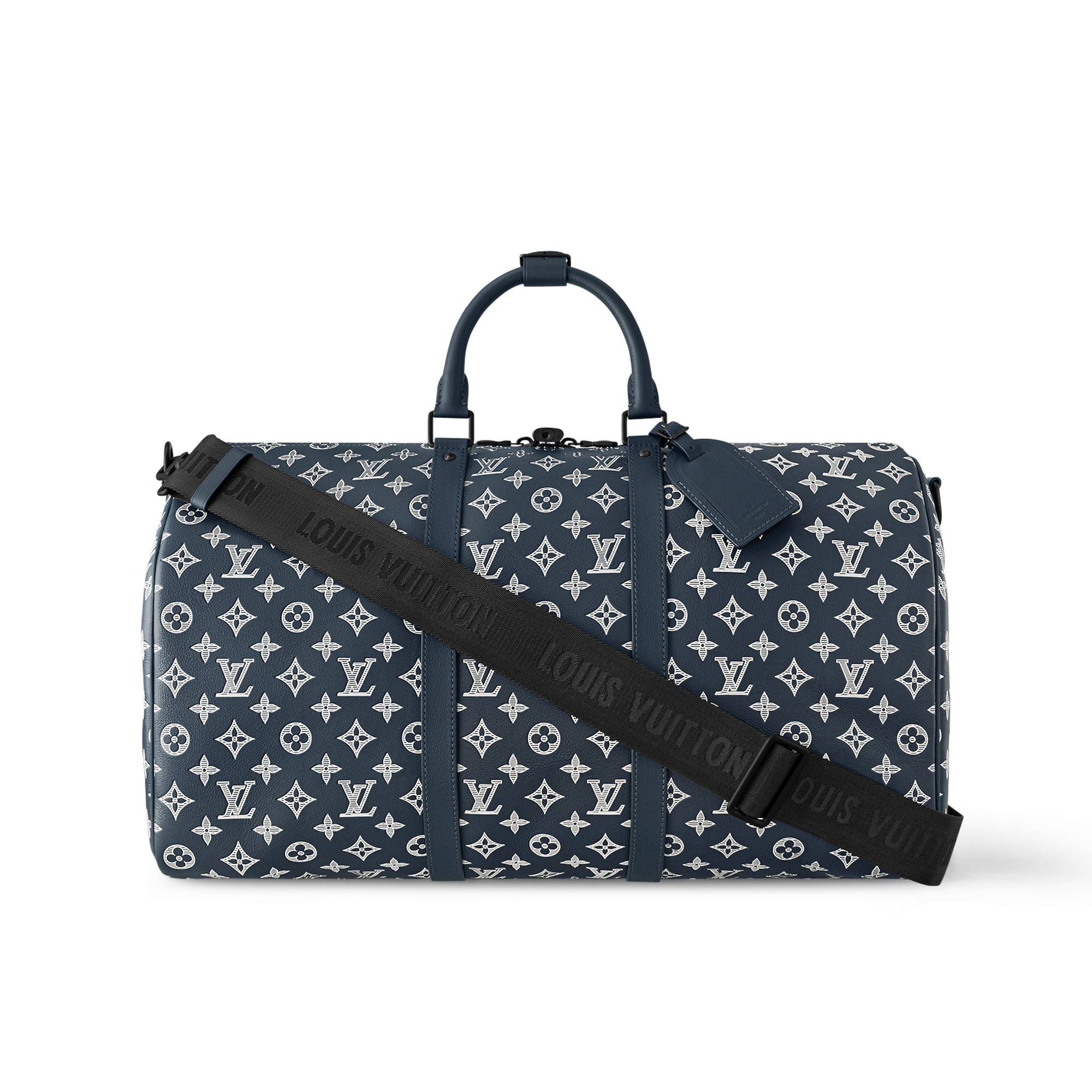NIGO Louis Vuitton Keepall Bandoulière 50 Logo Print Leather Tote Travel Bag Bags #nigo99331