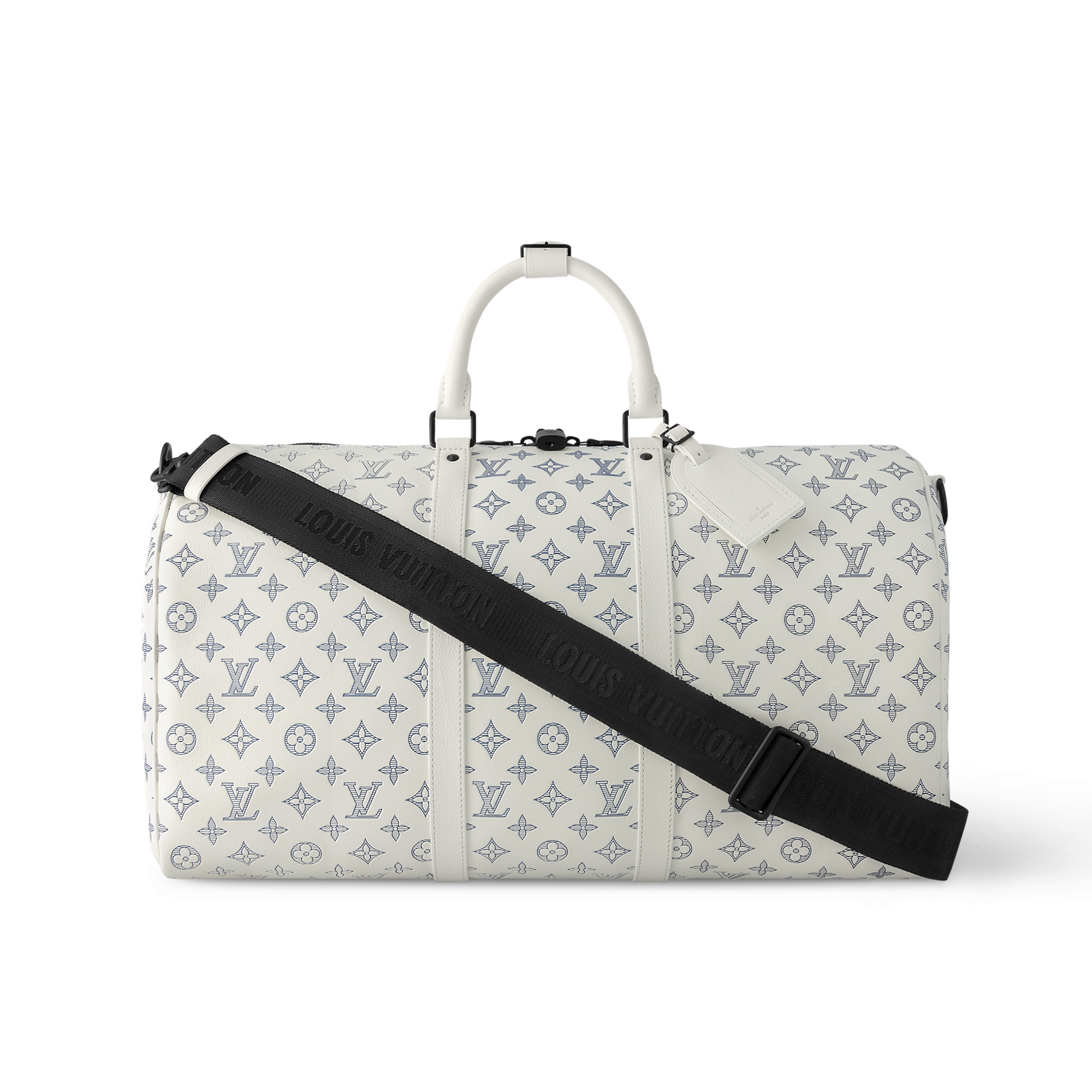 NIGO Louis Vuitton Keepall Bandoulière 50 Logo Print Leather Tote Travel Bag Bags #nigo99331