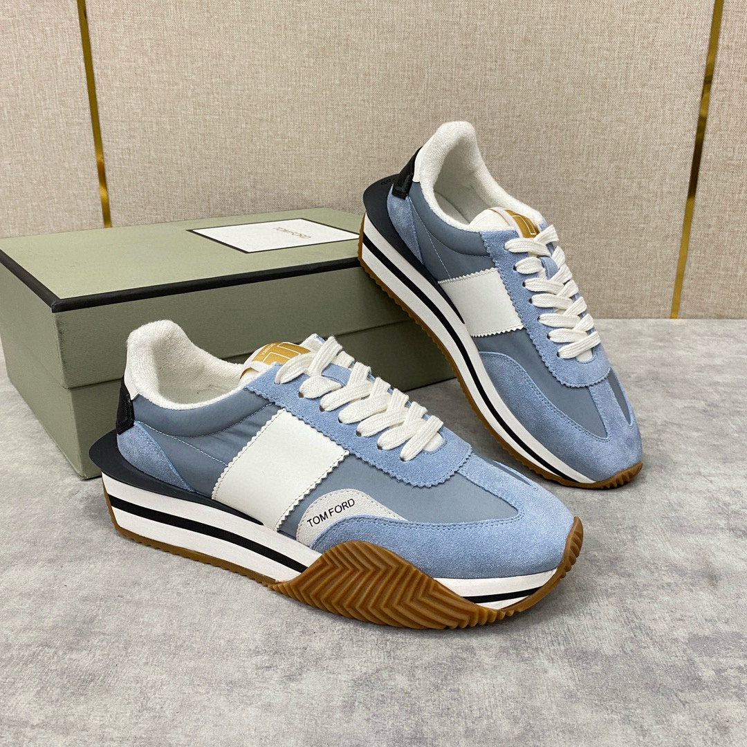 NIGO Tom Ford Men's Suede Leather Low Top Lace Up Chunky Sneakers Shoes #nigo99323