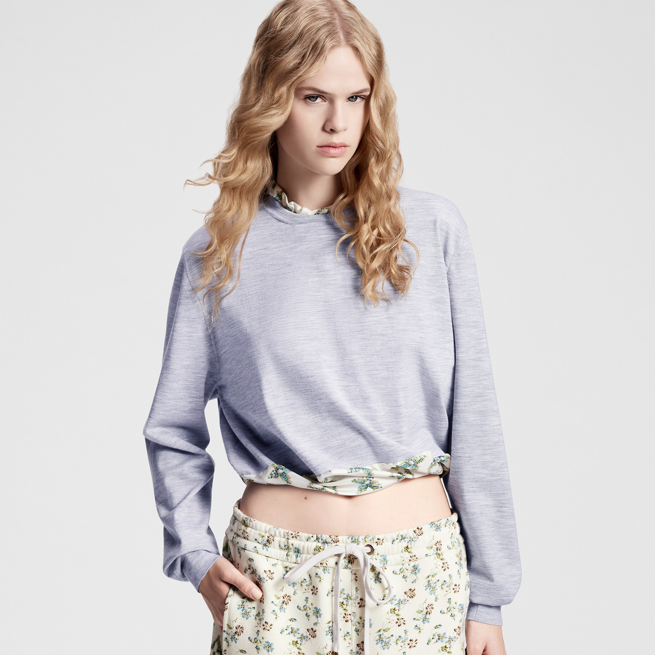 NIGO Louis Vuitton Women's Spring Autumn MONOGRAM Floral Pattern Long Sleeve Wool Knit Sweater #nigo99313